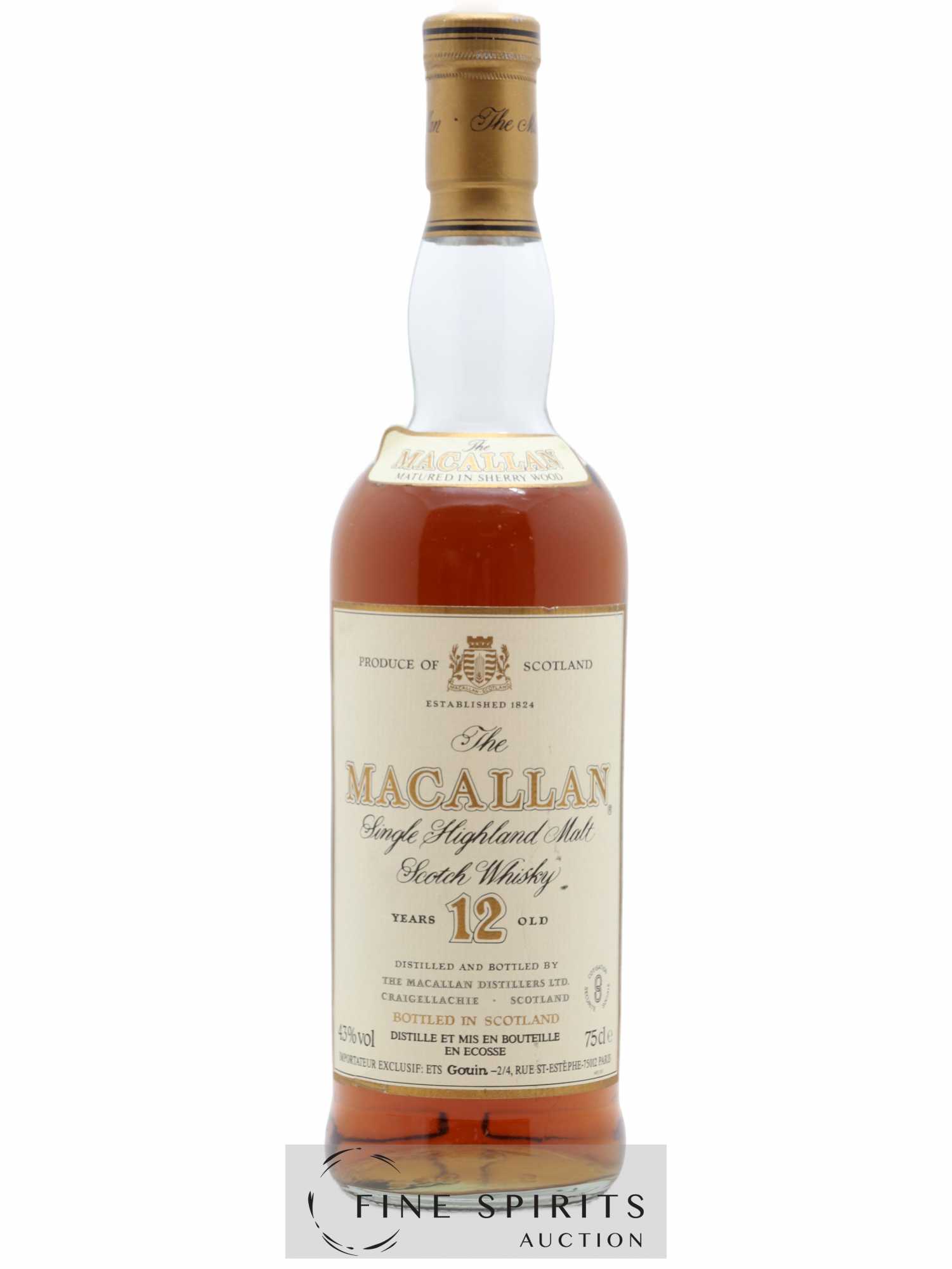 Macallan (The) 12 years Of. Sherry Wood Matured Ets Gouin Import