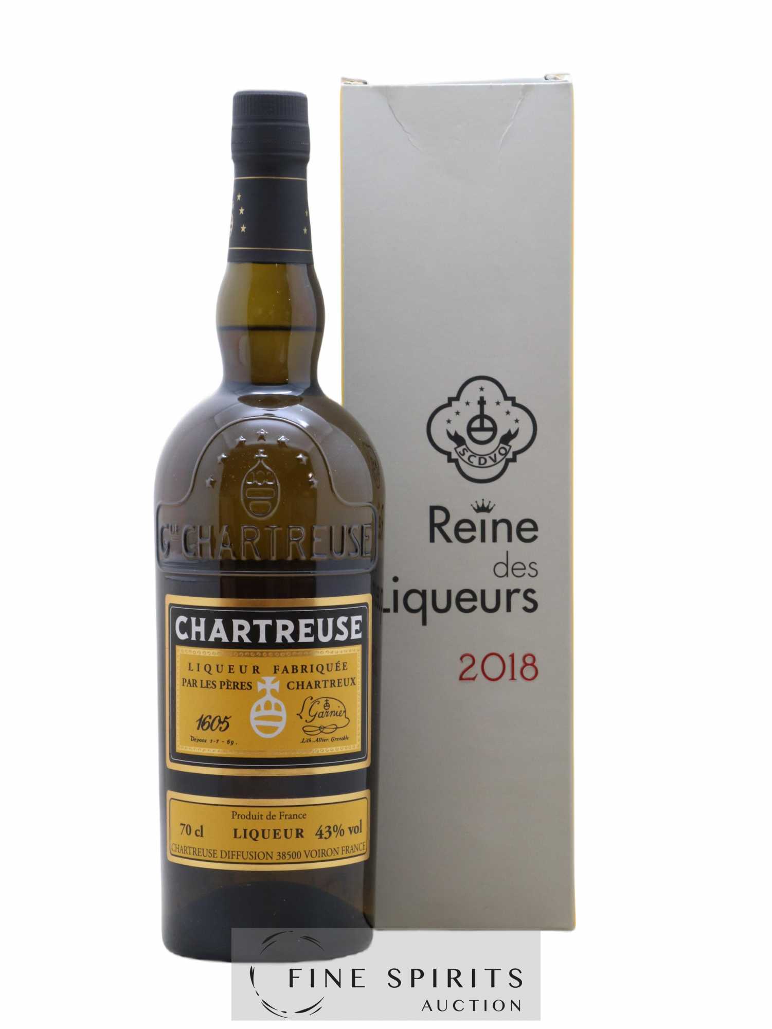 Chartreuse Of. Jaune - Reine des Liqueurs Mise 2018 - 2018 bouteilles