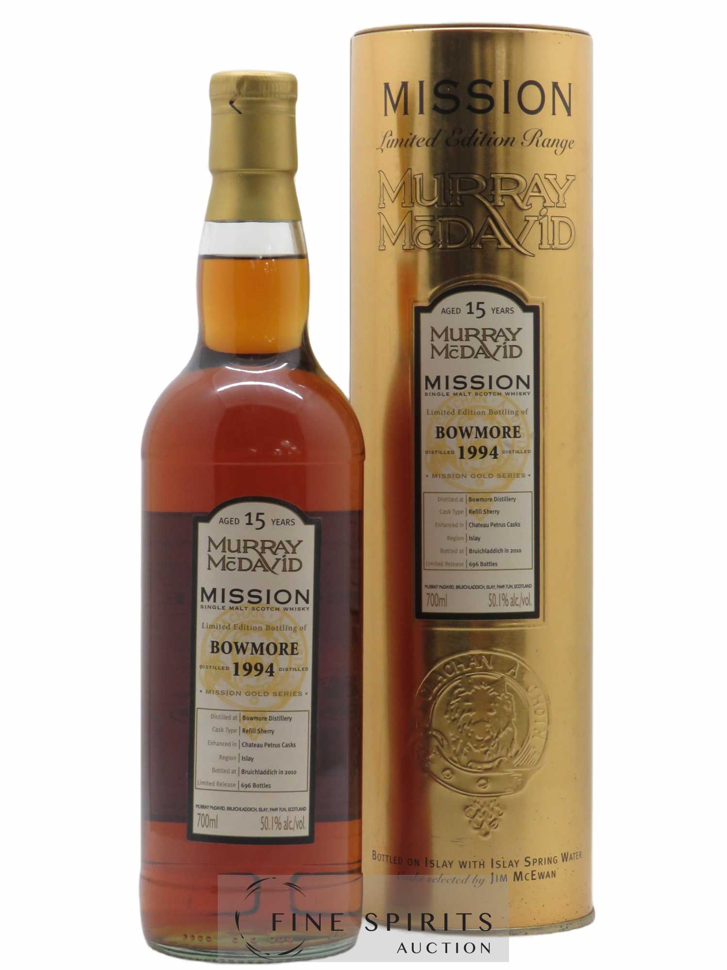 Bowmore 15 years 1994 Murray Mc David Refill Sherry Mission Gold Series