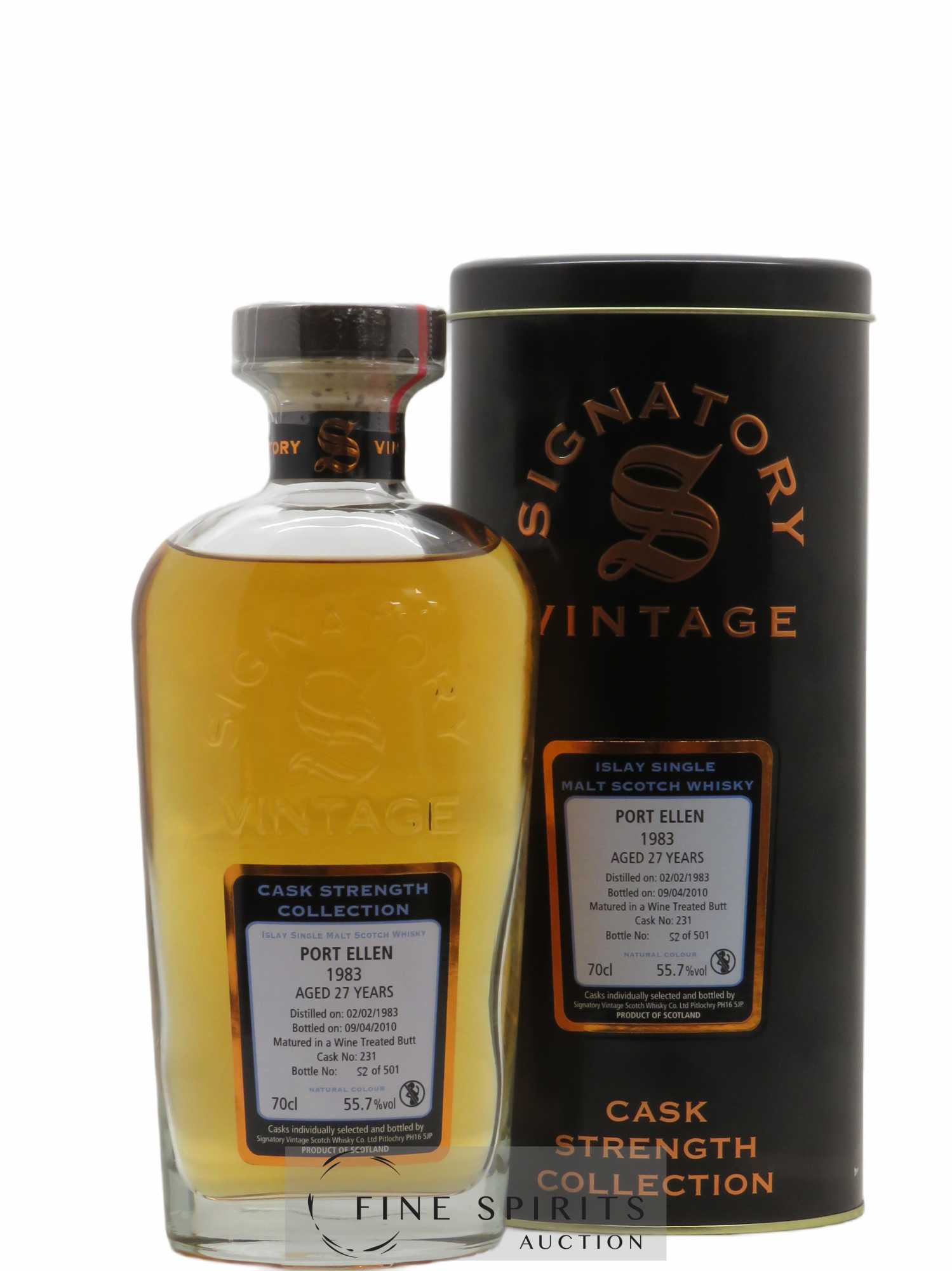 Port Ellen 27 years 1983 Signatory Vintage Cask n°231 - One of 501 - bottled 2010 Cask Strength Collection