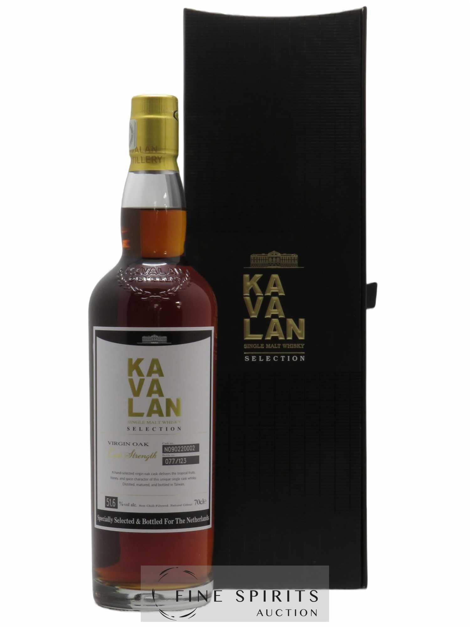 Kavalan Of. Virgin Oak Cask n°090220002 bottled in 2020 for the Netherlands Cask Strength