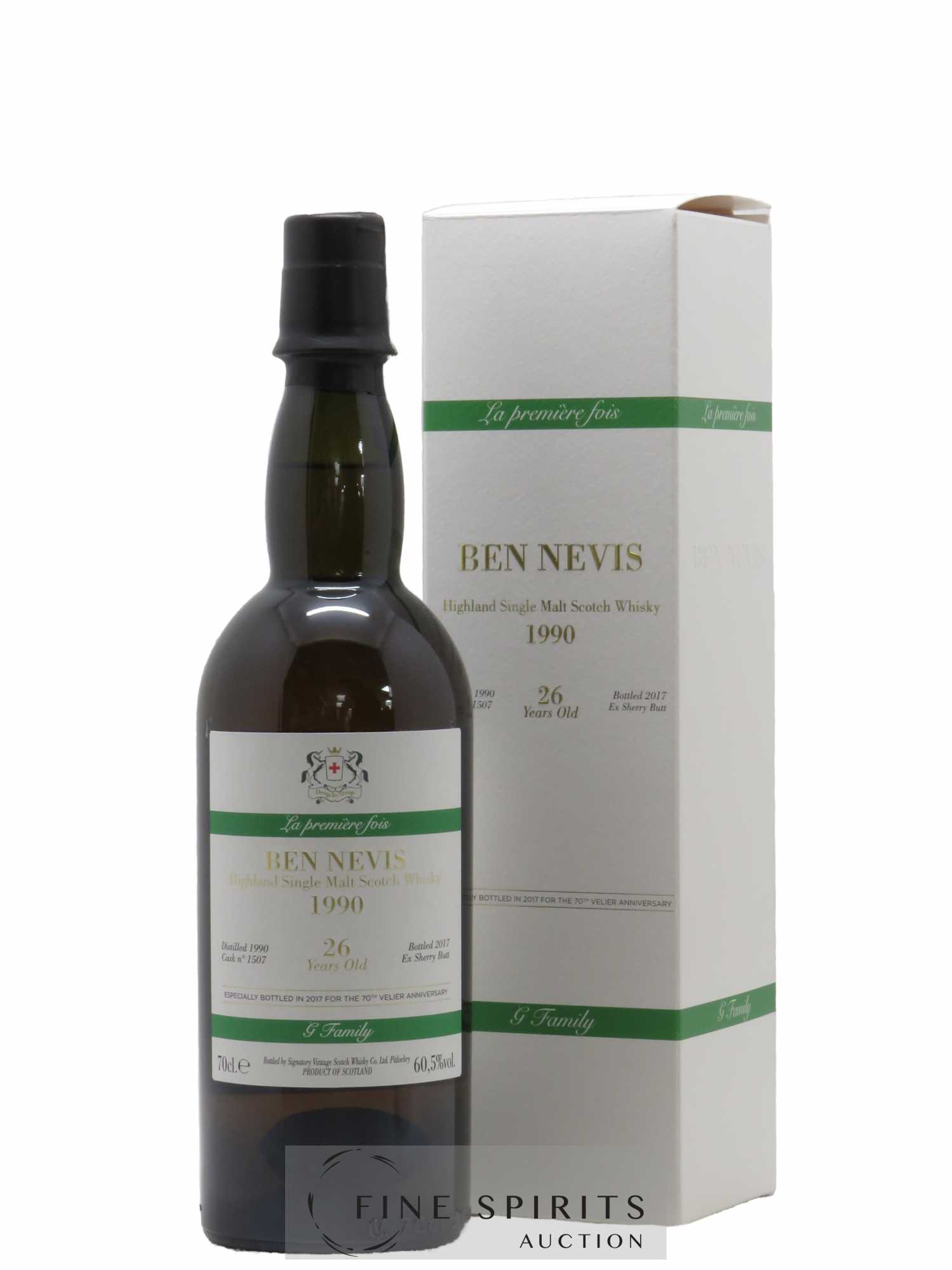 Ben Nevis 26 years 1990 Signatory Vintage La Première Fois Cask n°1507 bottled 2017 Velier Ex Sherry But