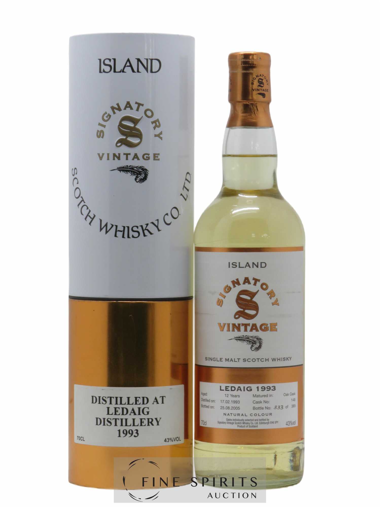 Ledaig 12 years 1993 Signatory Vintage Oak Cask Cask n° 148