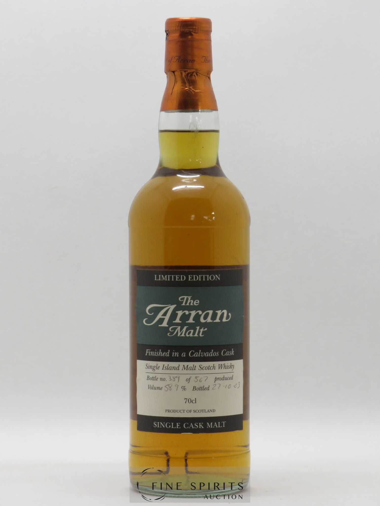 Arran Of. The Arran Malt Calvados Finished bottled in 2003 Limited Edition