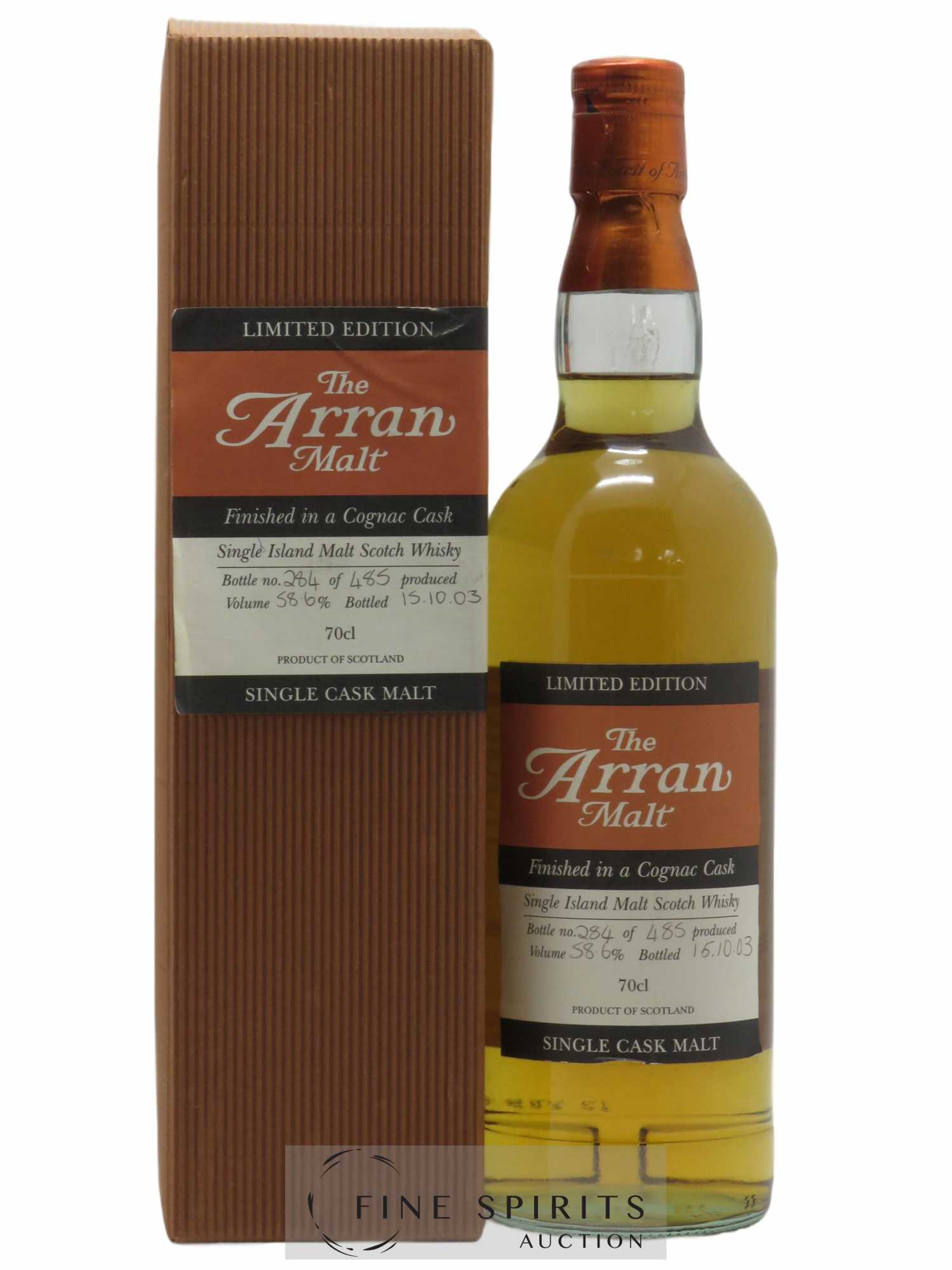 Arran Of. The Arran Malt Cognac Finished bottled in 2003 Limited Edition