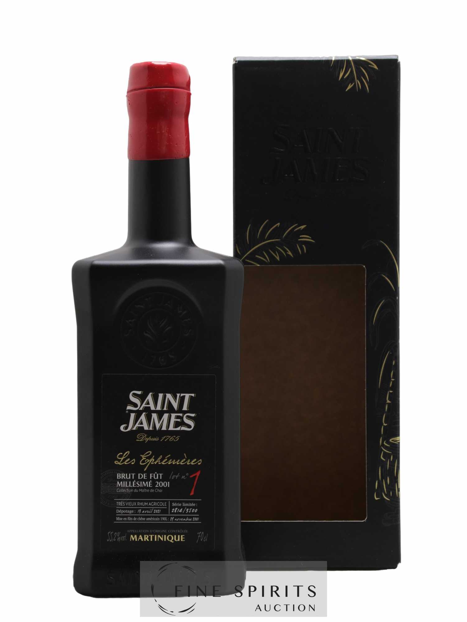 Saint James 2001 Of. Les Ephémères Lot n°1 - One of 3500 - bottled 2021
