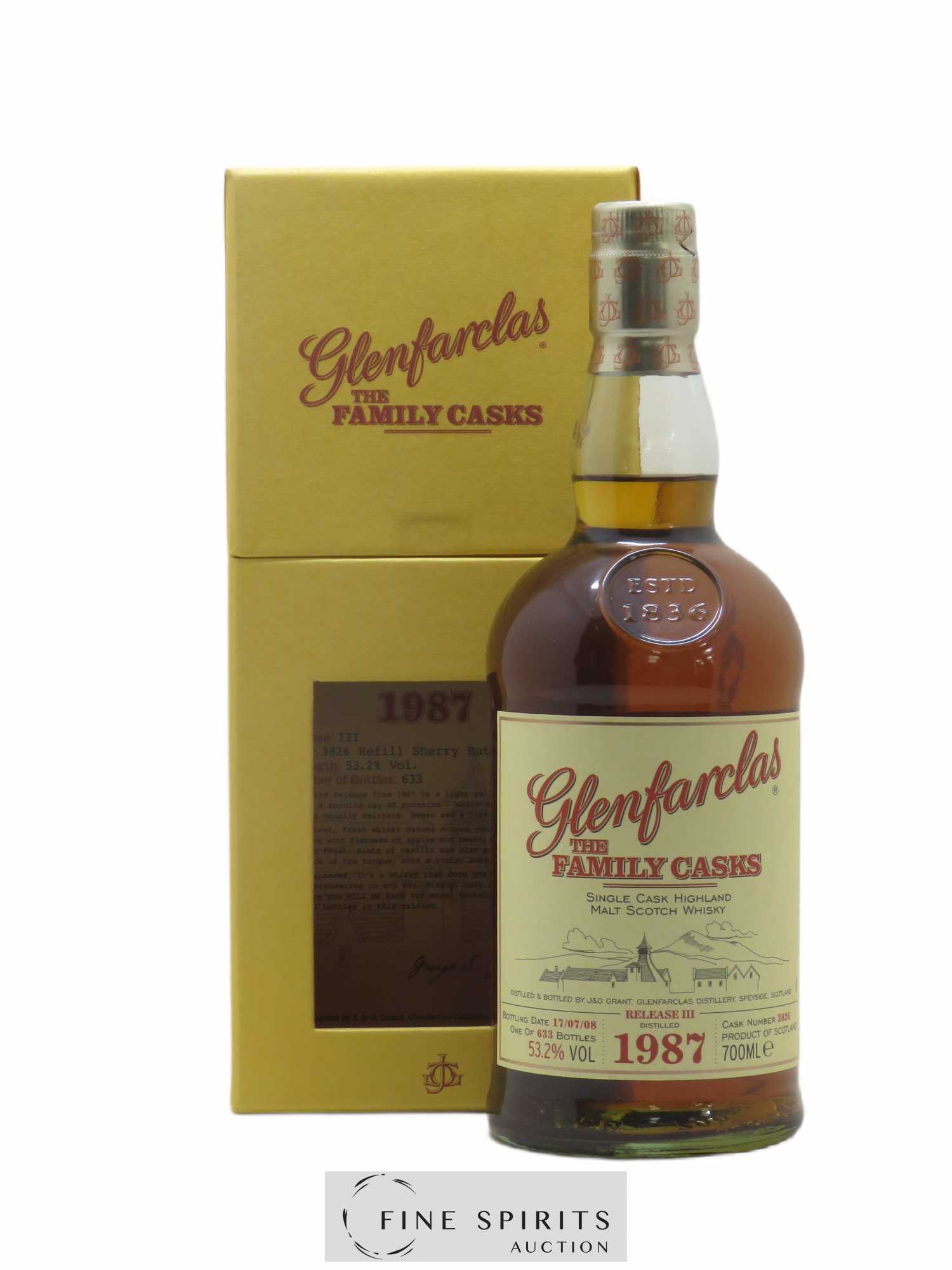 Glenfarclas 1987 Of. Release III Cask n°3826 - One of 633 - bottled 2008 The Family Casks