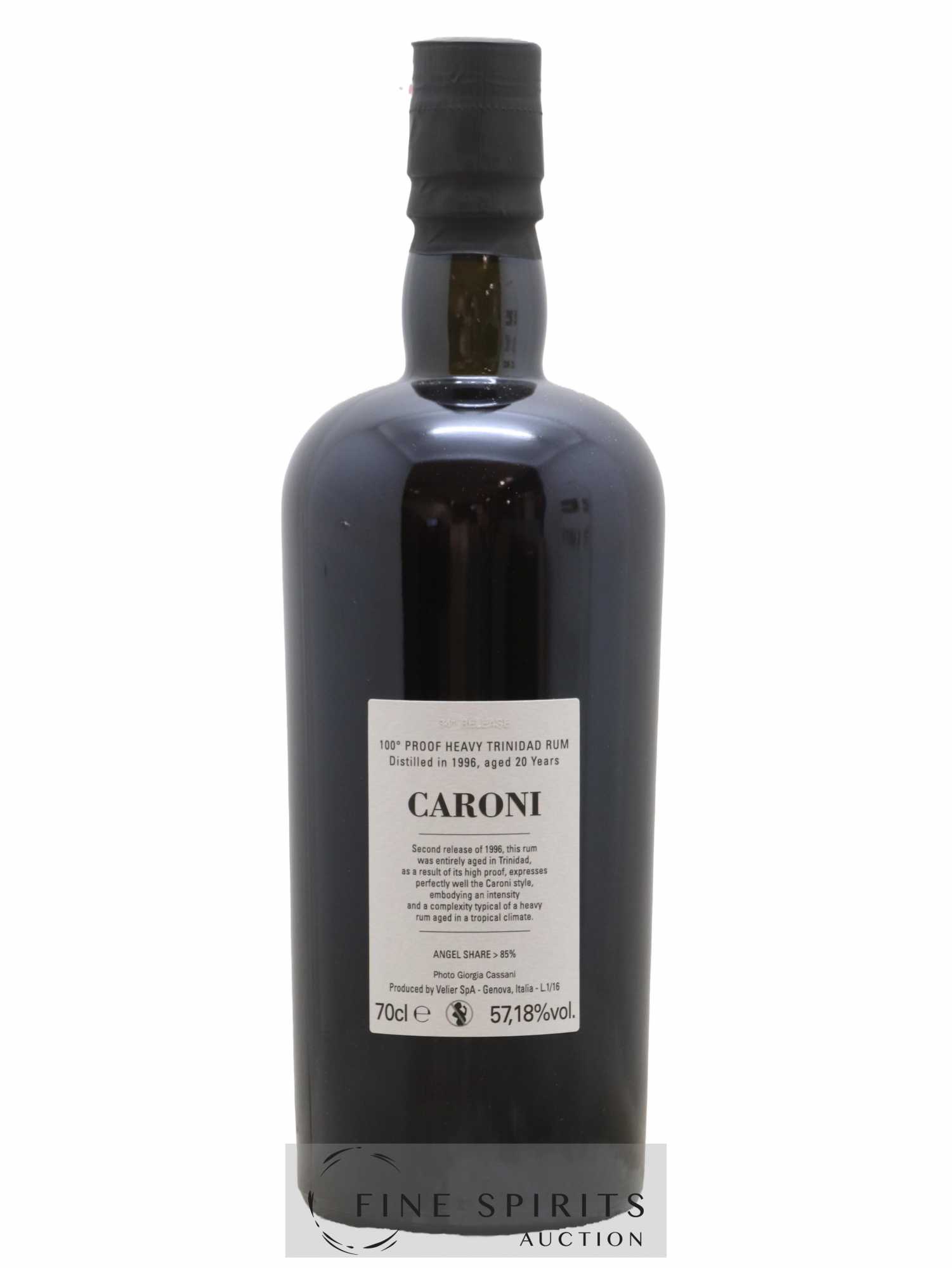 Buy Caroni 20 years 1996 Velier The Heavy Wall 100° Proof 34th Release -  One of 3800 - bottled 2016 Special Release (lot: 1314)