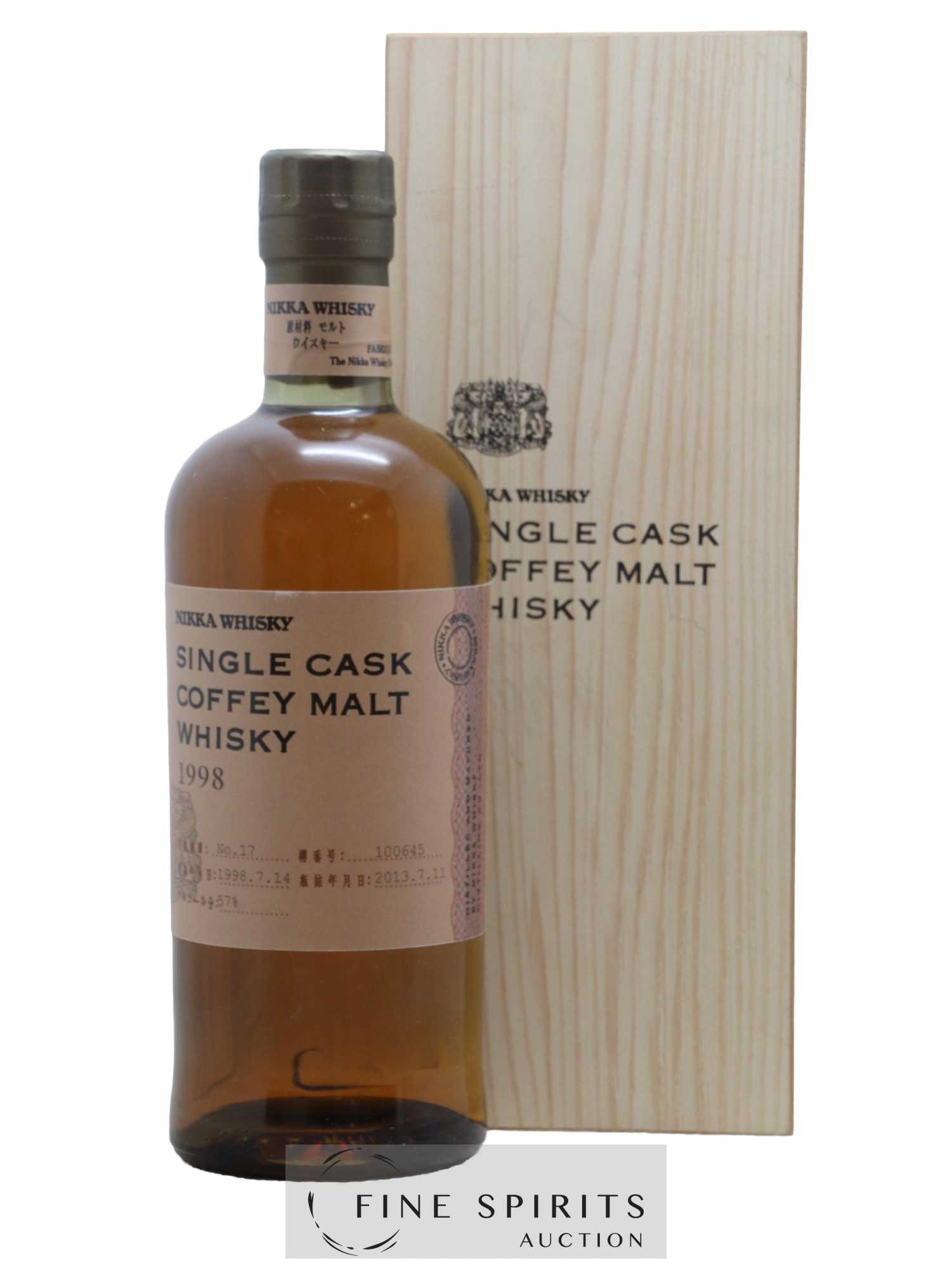 Nikka 1998 Of. Coffey Malt Cask n°100645 - bottled 2013 Nikka Single Cask