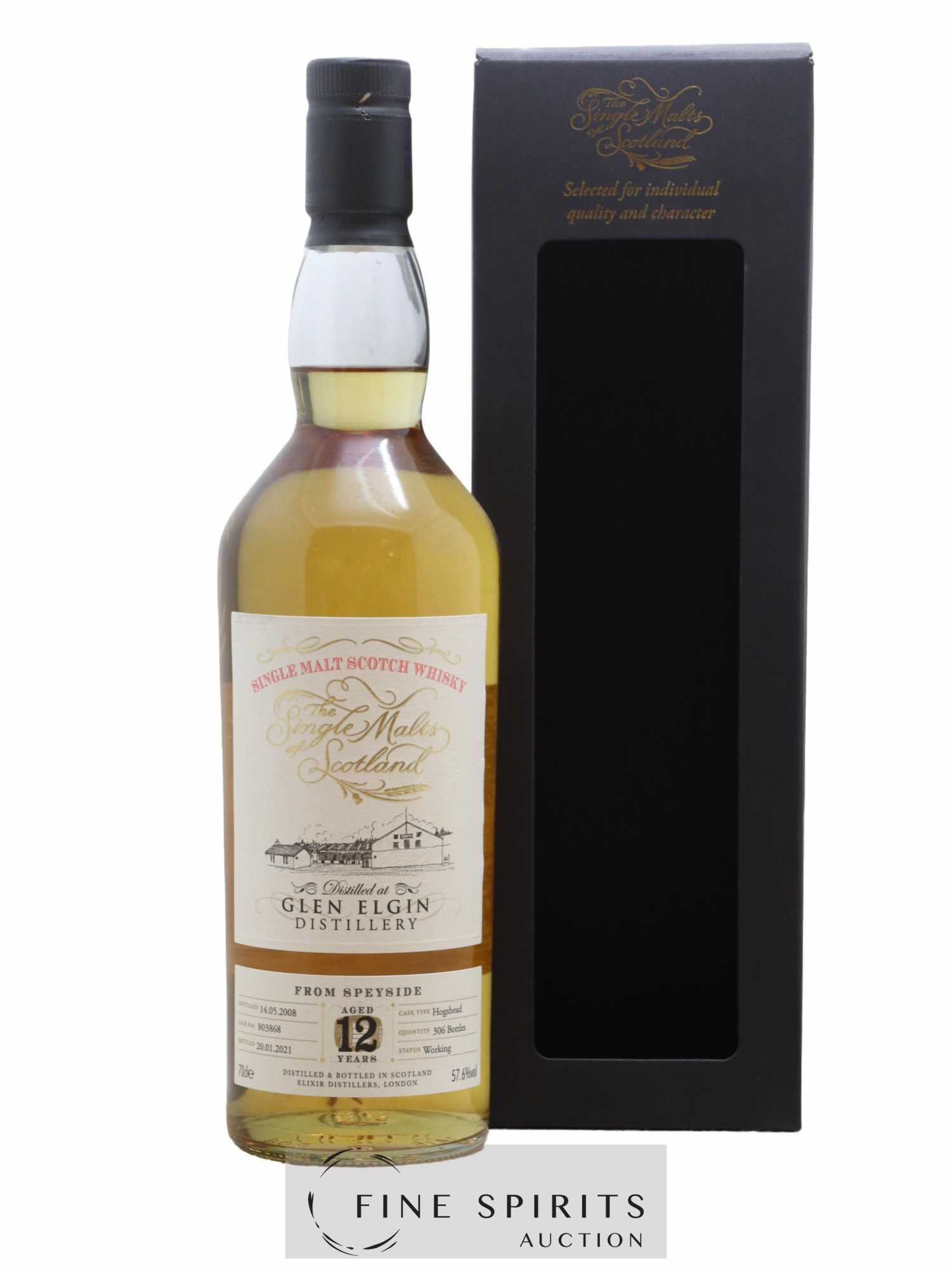 Glen Elgin 12 years 2008 Elixir Distillers Cask n°803868 - One of 306 - bottled 2021 The Single Malts of Scotland