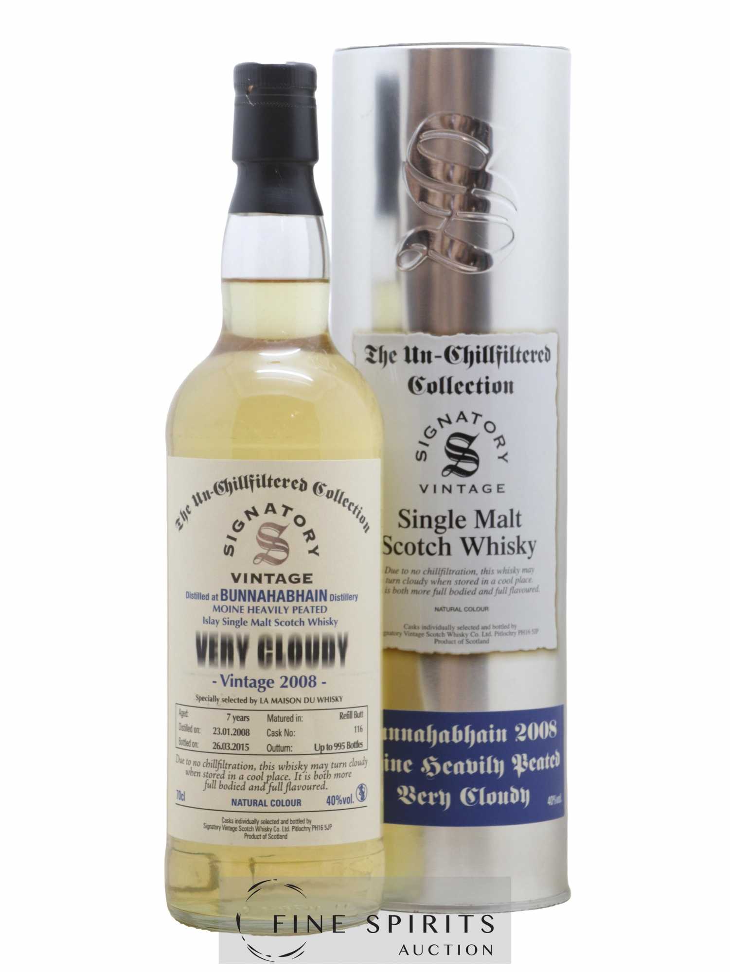 Bunnahabhain 7 years 2008 Signatory Vintage Cask n°116 - One of 995 - bottled 2015 LMDW The Un-Chillfiltered Collection