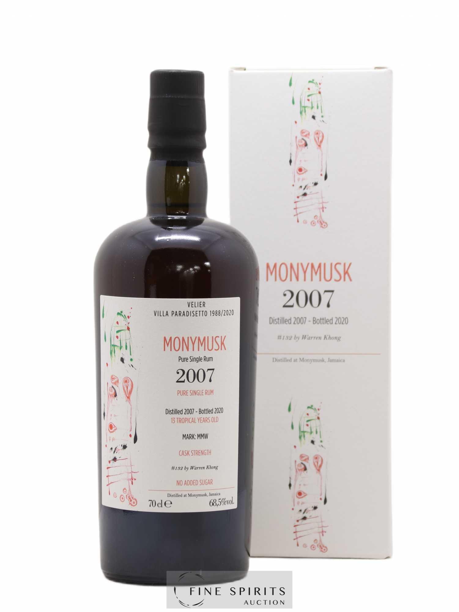 Monymusk 13 years 2007 Velier Villa Paradisetto 1988-2020 Cask n°132 - bottled 2020