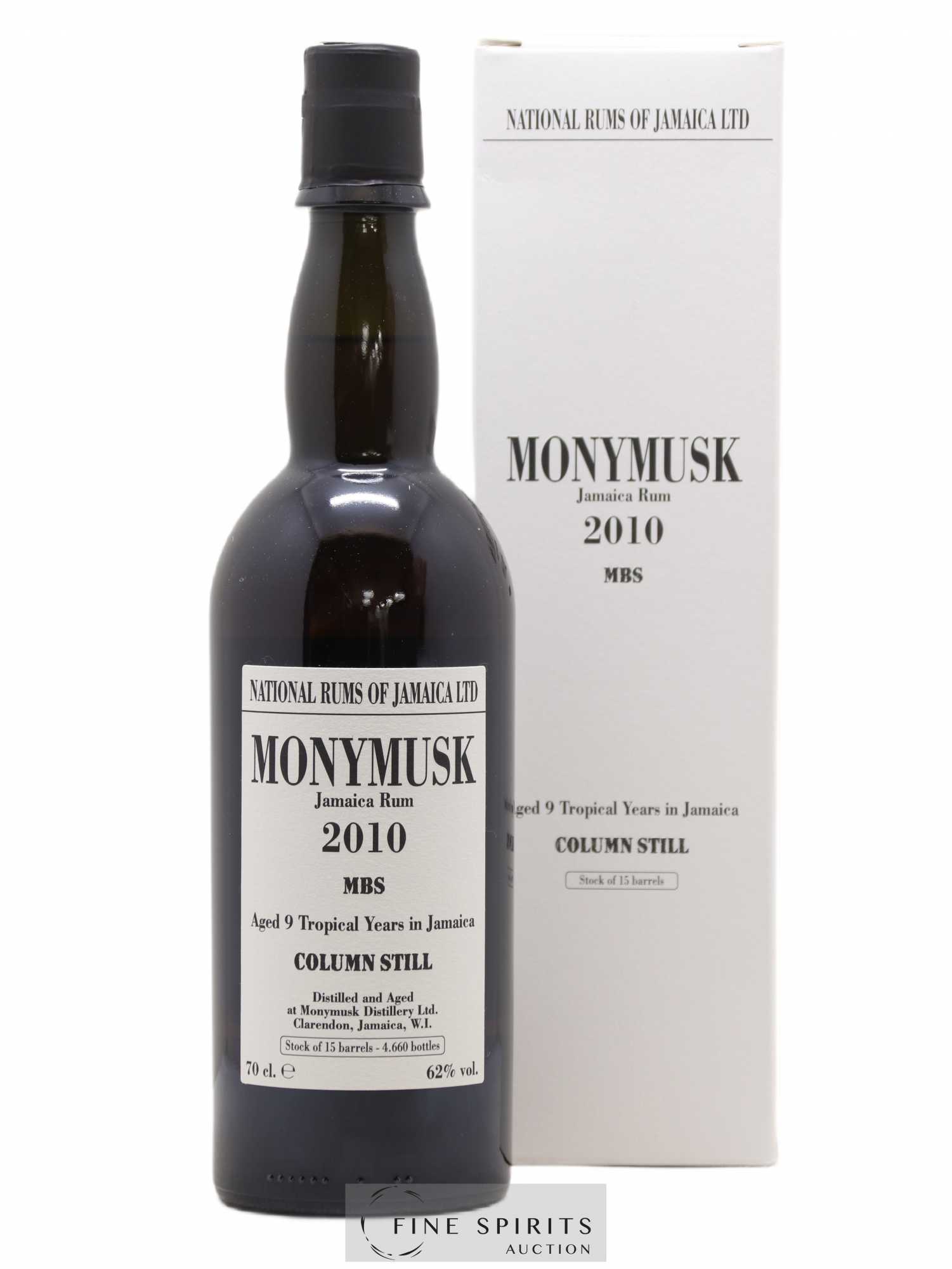 Monymusk 9 years 2010 Velier Column Still Mark MBS - One of 4660 - bottled 2019 LM&V National Rums of Jamaica