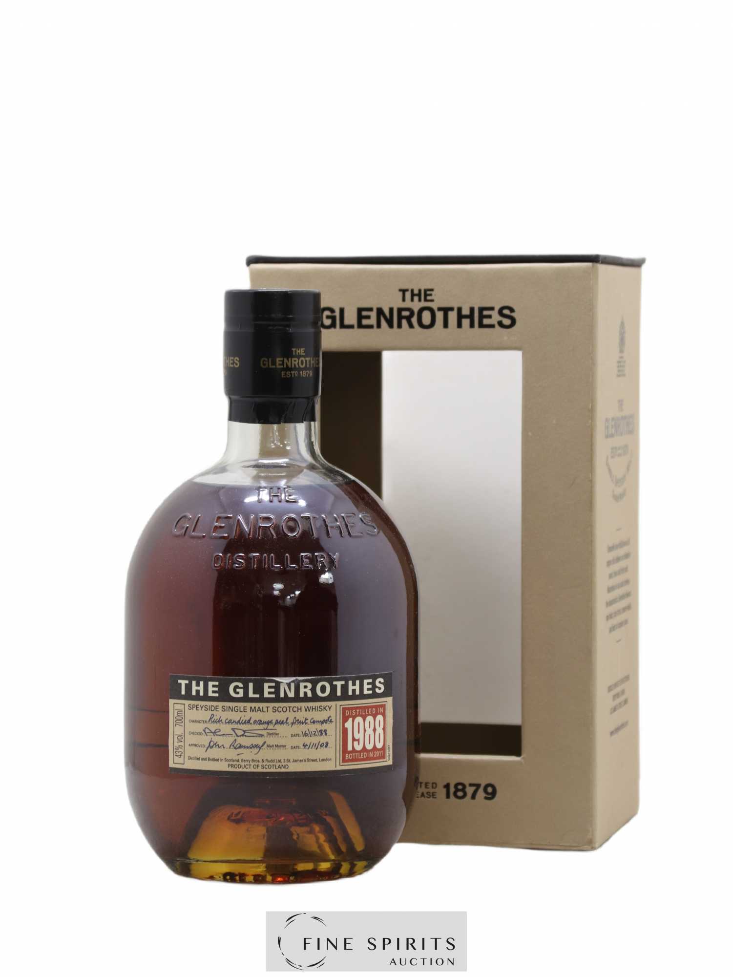 Glenrothes 1988 Of. Berry Bros & Rudd bottled 2011