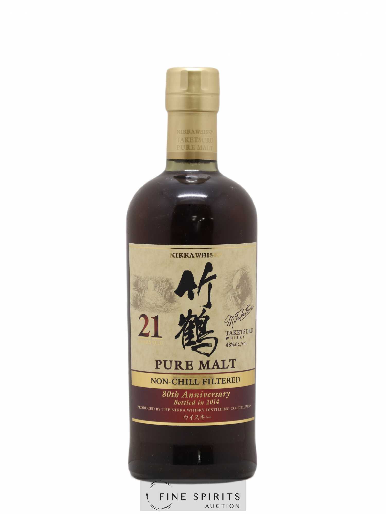 Taketsuru 21 years Of. Pure Malt Non-Chill Filtered - bottled 2014 80th Anniversary Nikka Whisky