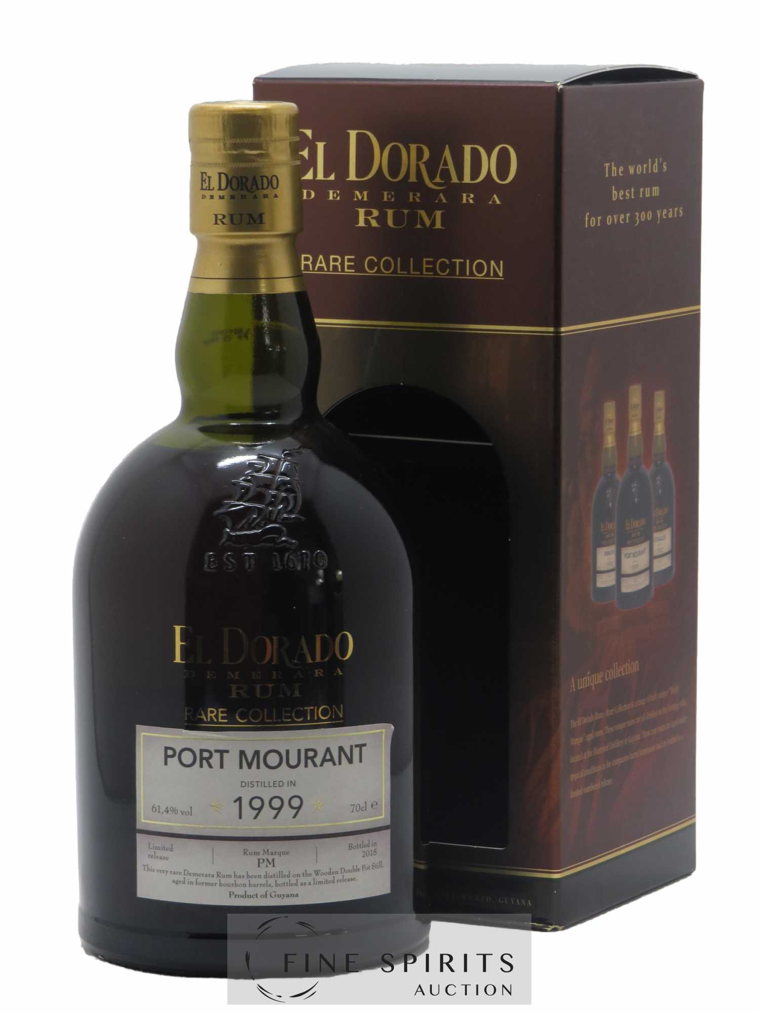 El Dorado 15 years 1999 Of. Rare Collection Port Mourant Rum Marque PM - bottled in 2015 Limited Release