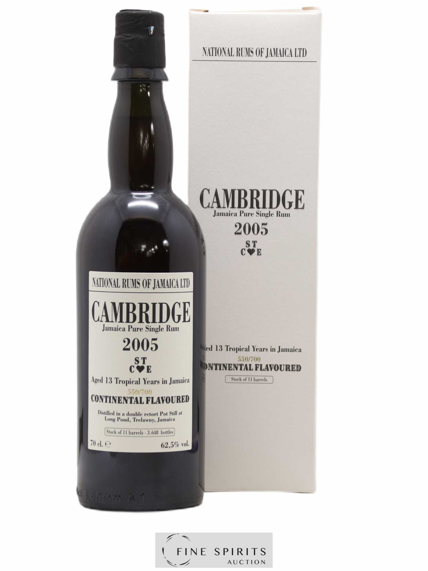 Cambridge 13 years 2005 Of. Mark ST C E - One of 3648 - bottled 2018 LM&V National Rums of Jamaica