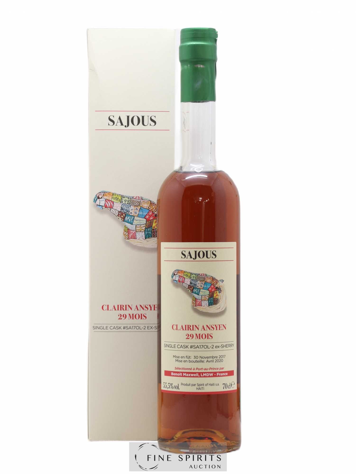 Sajous 2017 Velier 29 mois Cask n°SA17OL-2 ex-Sherry - bottled 2020 LMDW