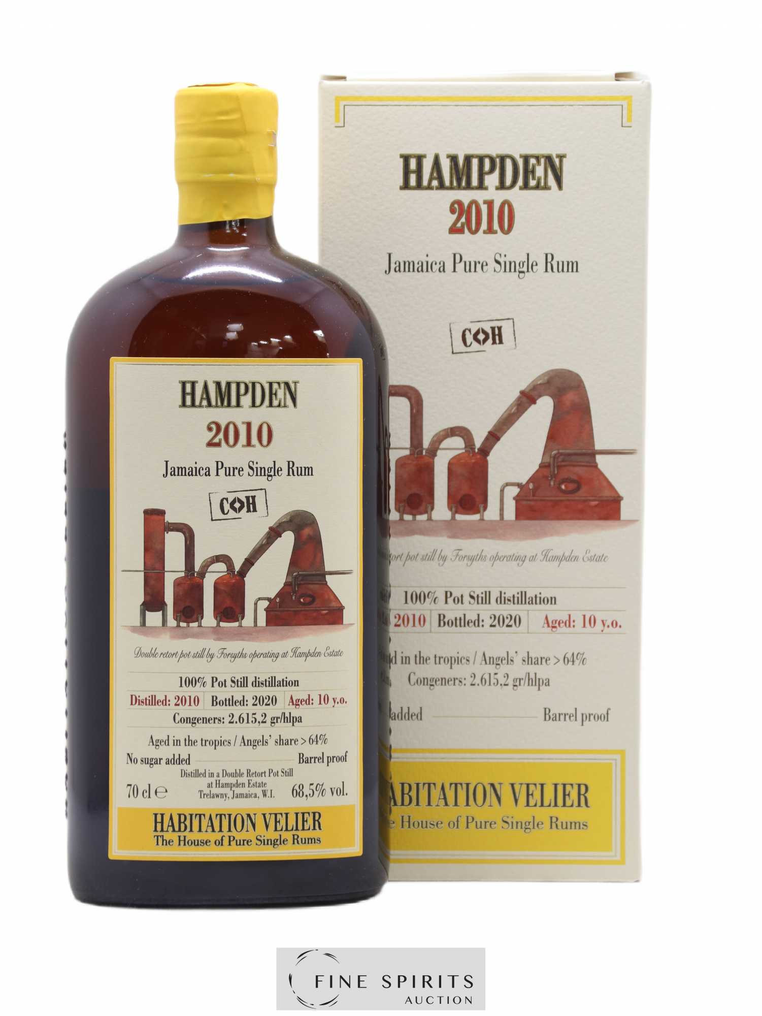 Hampden 10 years 2010 Velier C.H Pot Still Distillation - bottled 2020 Habitation Velier