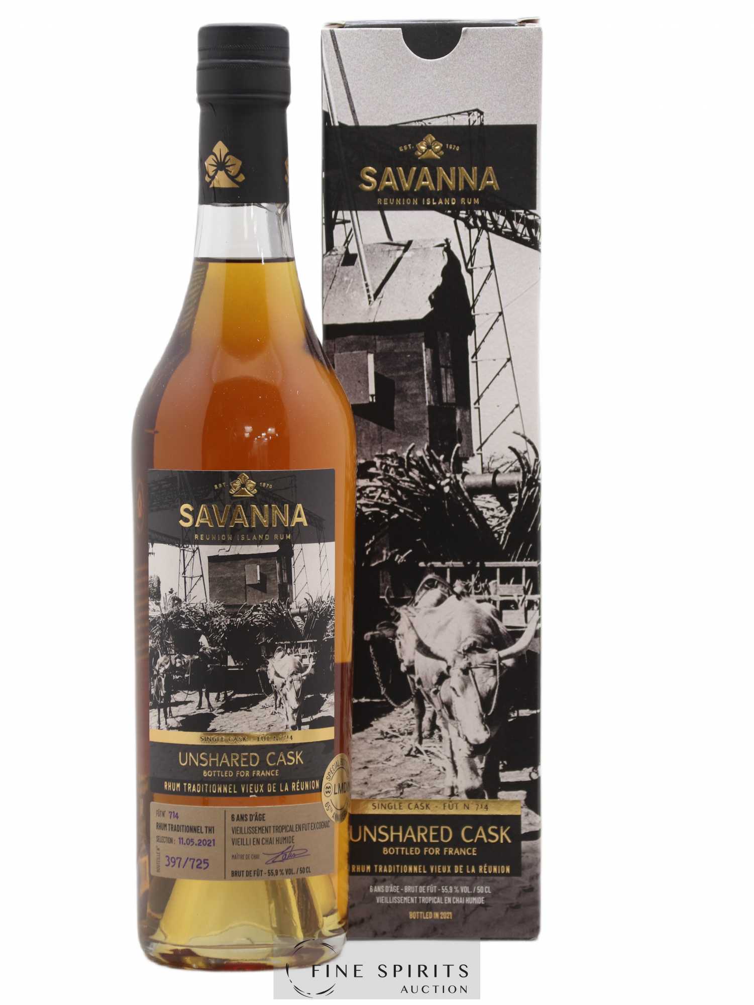 Savanna 6 years Of. Unshared Cask Fût n°714 - One of 725 bottled for France