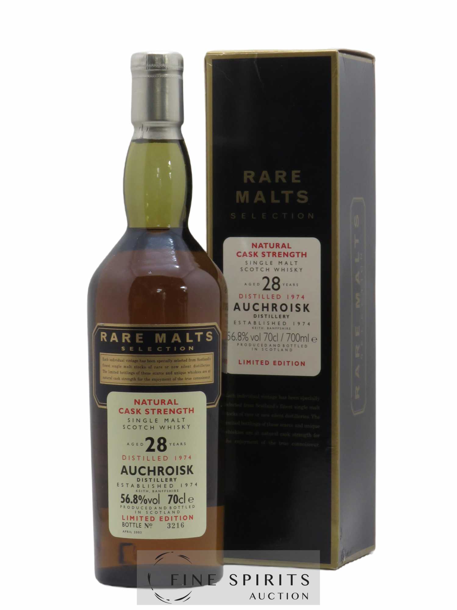 Auchroisk 28 years 1974 Of. Rare Malts Selection Natural Cask Strengh - bottled 2003 Limited Edition