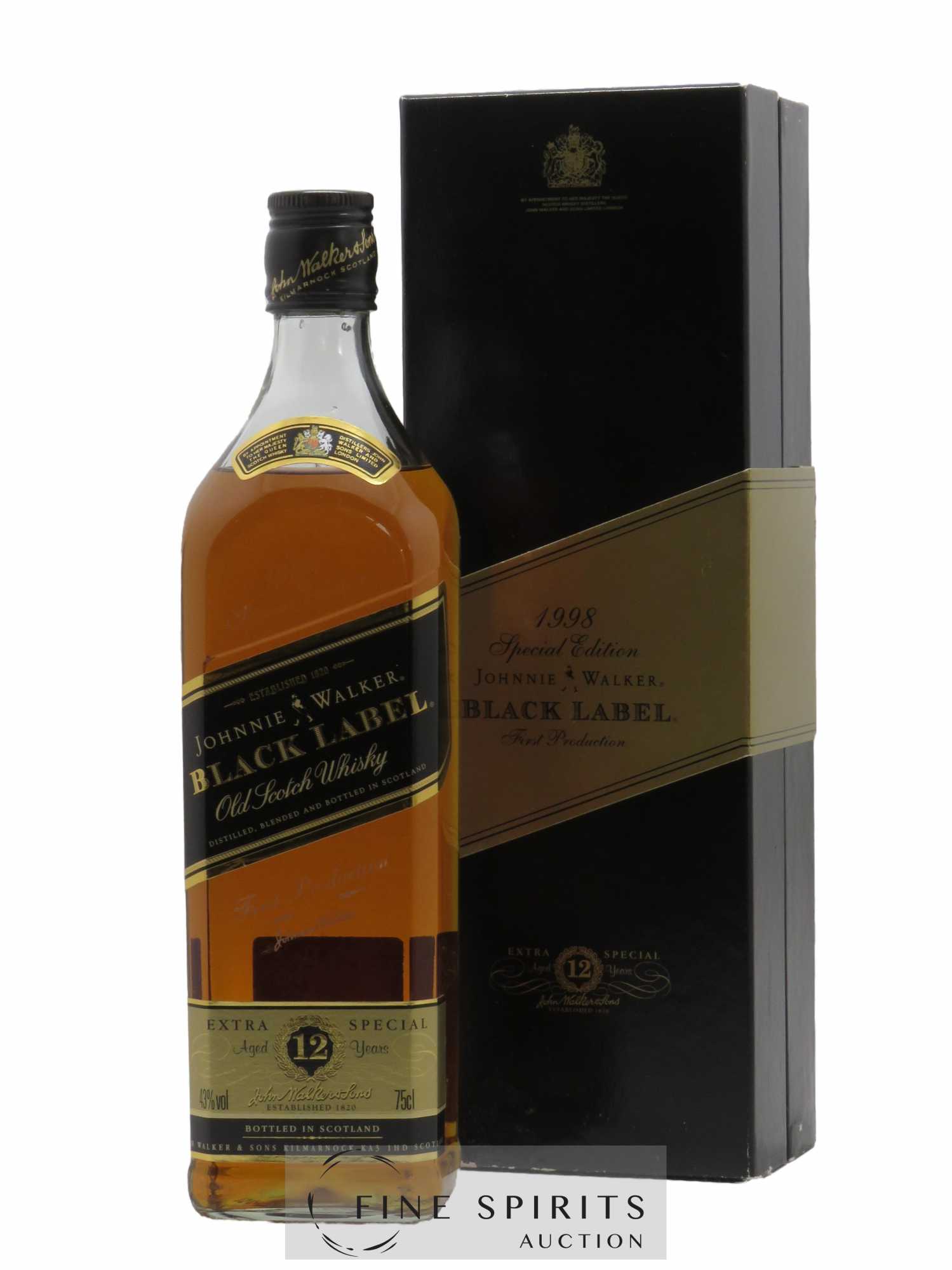 Johnnie Walker 12 years Of. 1998 Special Edition First Production Black Label