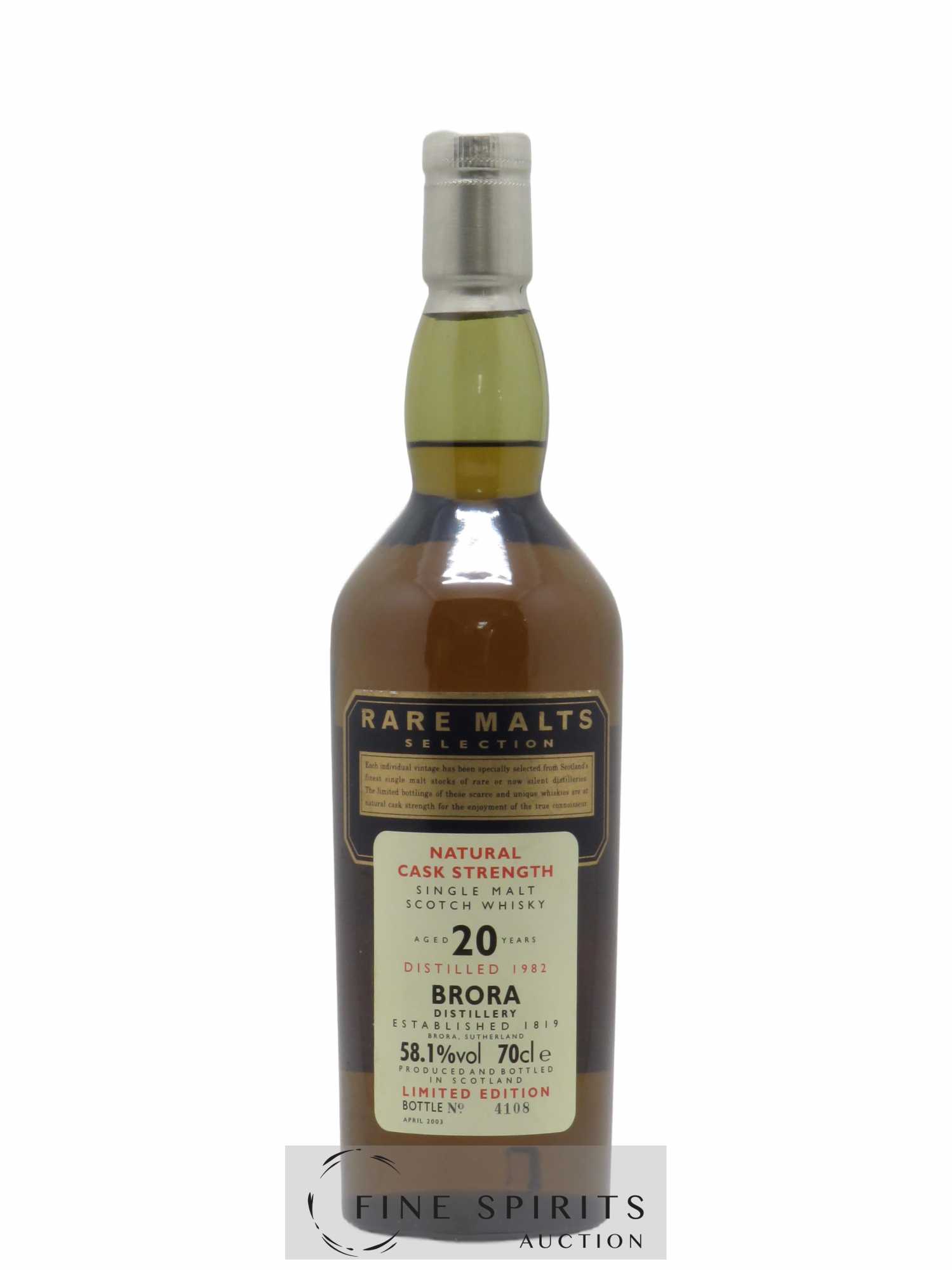 Brora 20 years 1982 Of. Rare Malts Selection Natural Cask Strengh - bottled 2003 Limited Edition