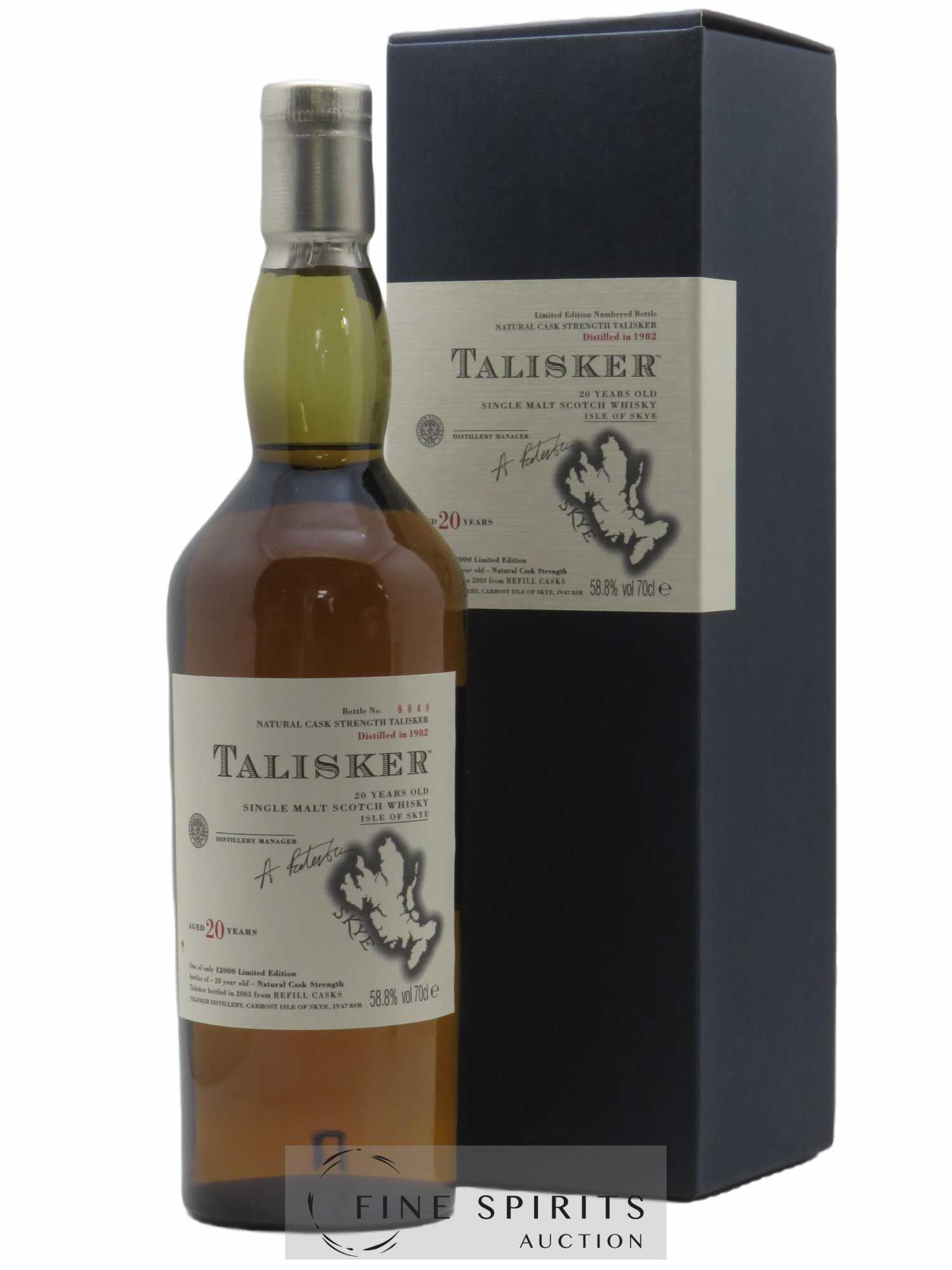 Talisker 20 years 1982 Of. Natural Cask Strength - One of 12000 - bottled 2003 Limited Edition