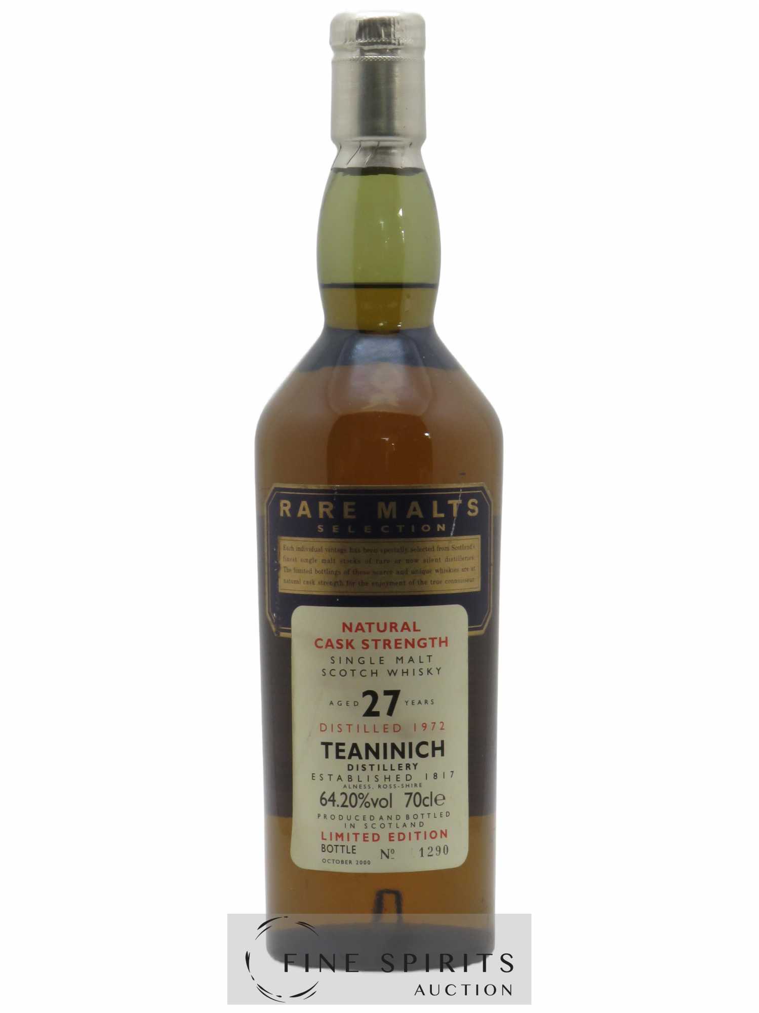 Teaninich 27 years 1972 Of. Rare Malts Selection Natural Cask Strengh - bottled 2000 Limited Edition