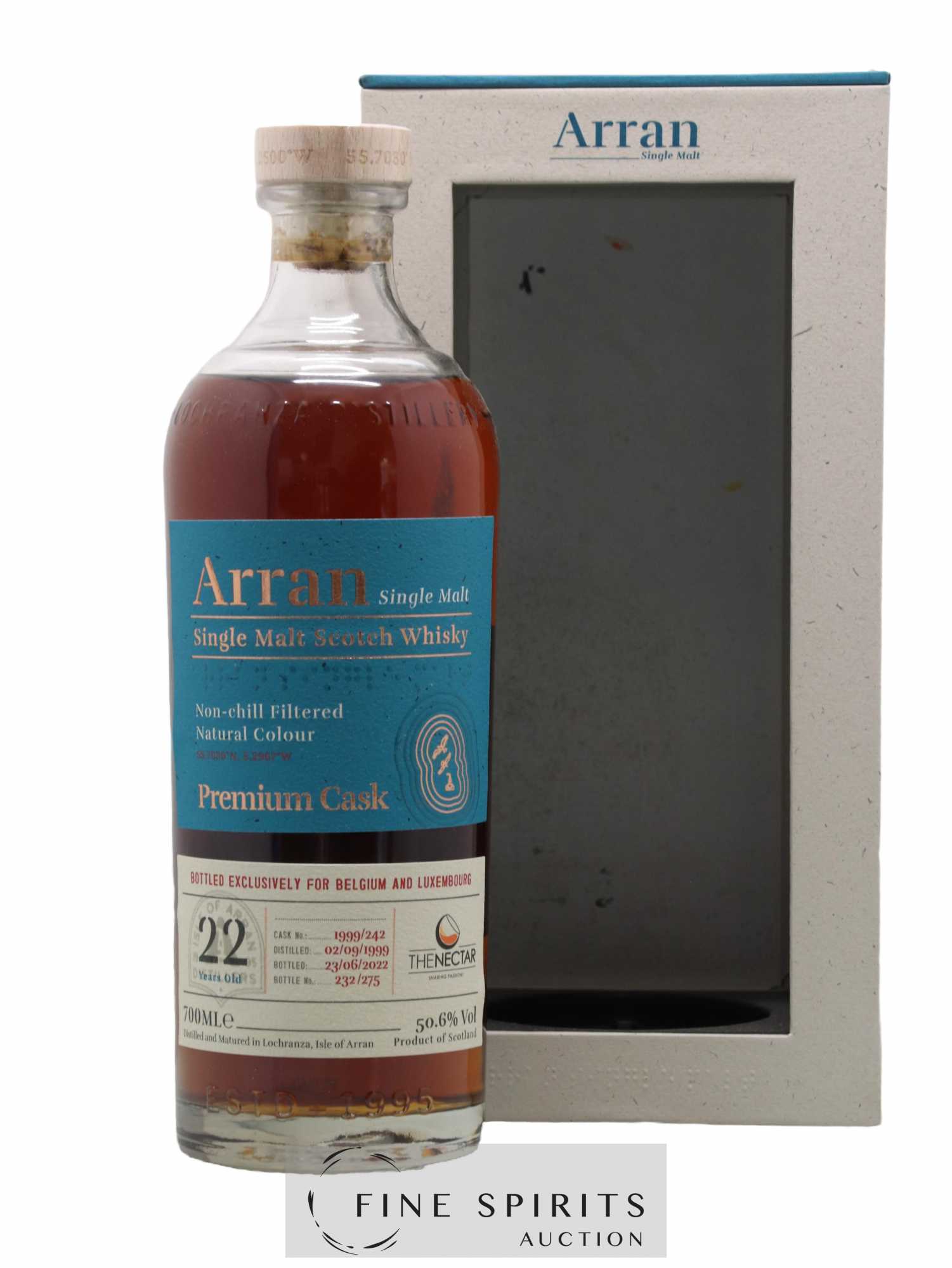 Arran 22 years 1999 Of. Premium Cask n°1999-242 - One of 275 - bottled 2022 The Nectar