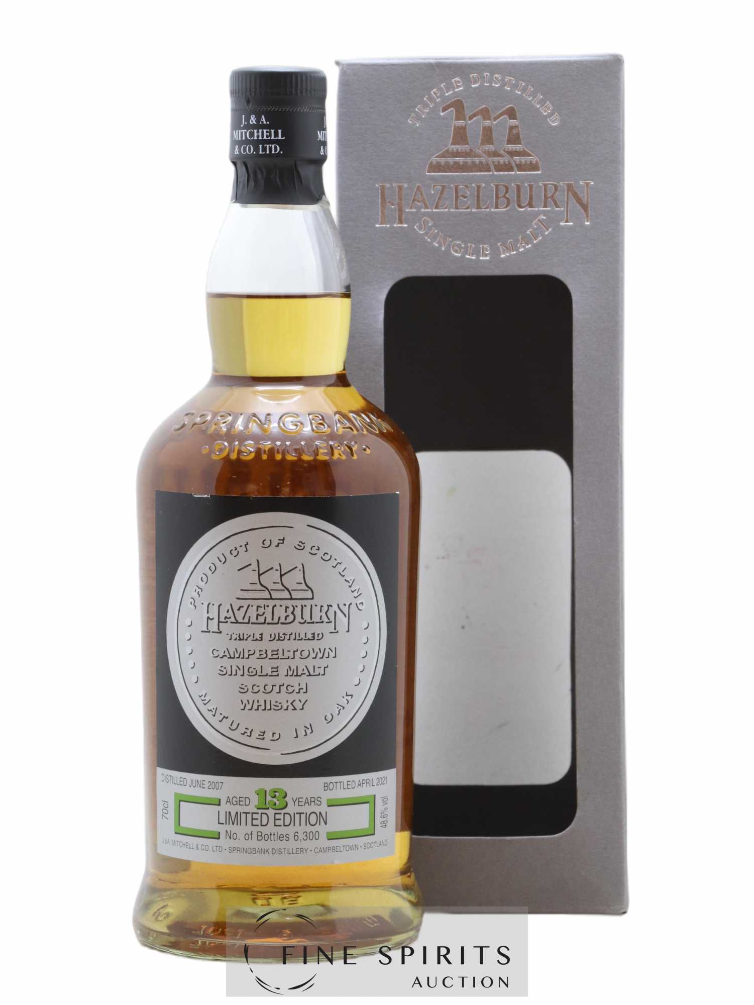 Hazelburn 13 years 2007 Of. One of 6300 - bottled 2021 Limited Edition