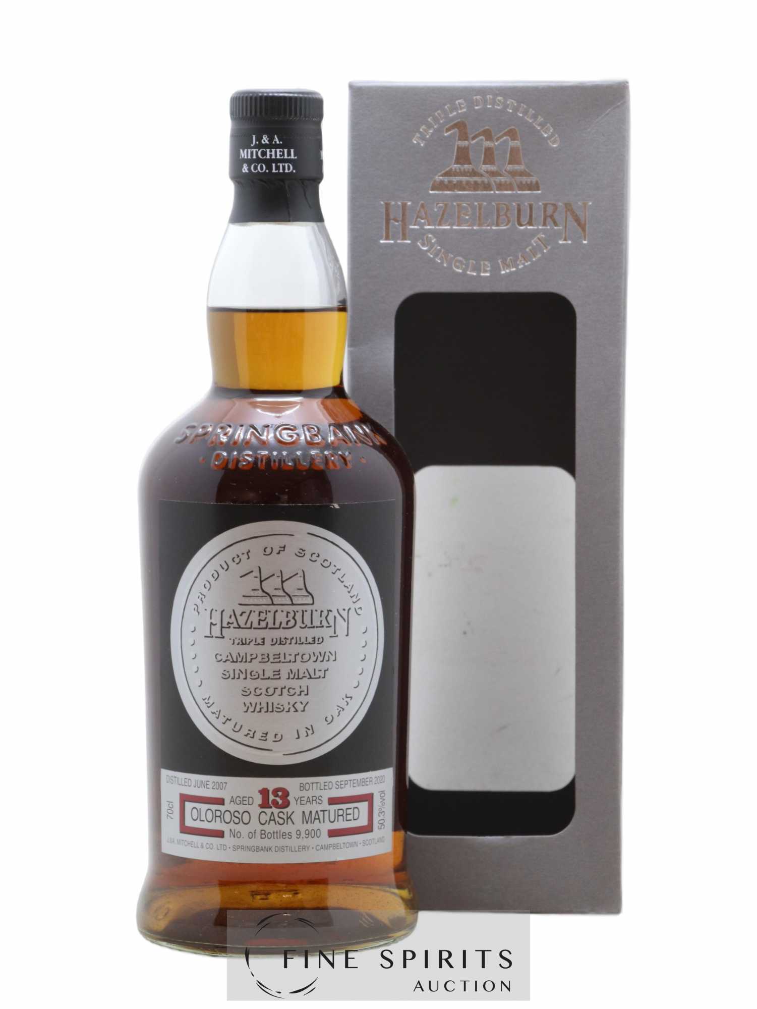 Hazelburn 13 years 2007 Of. Oloroso Cask Matured One of 9900 - bottled 2020