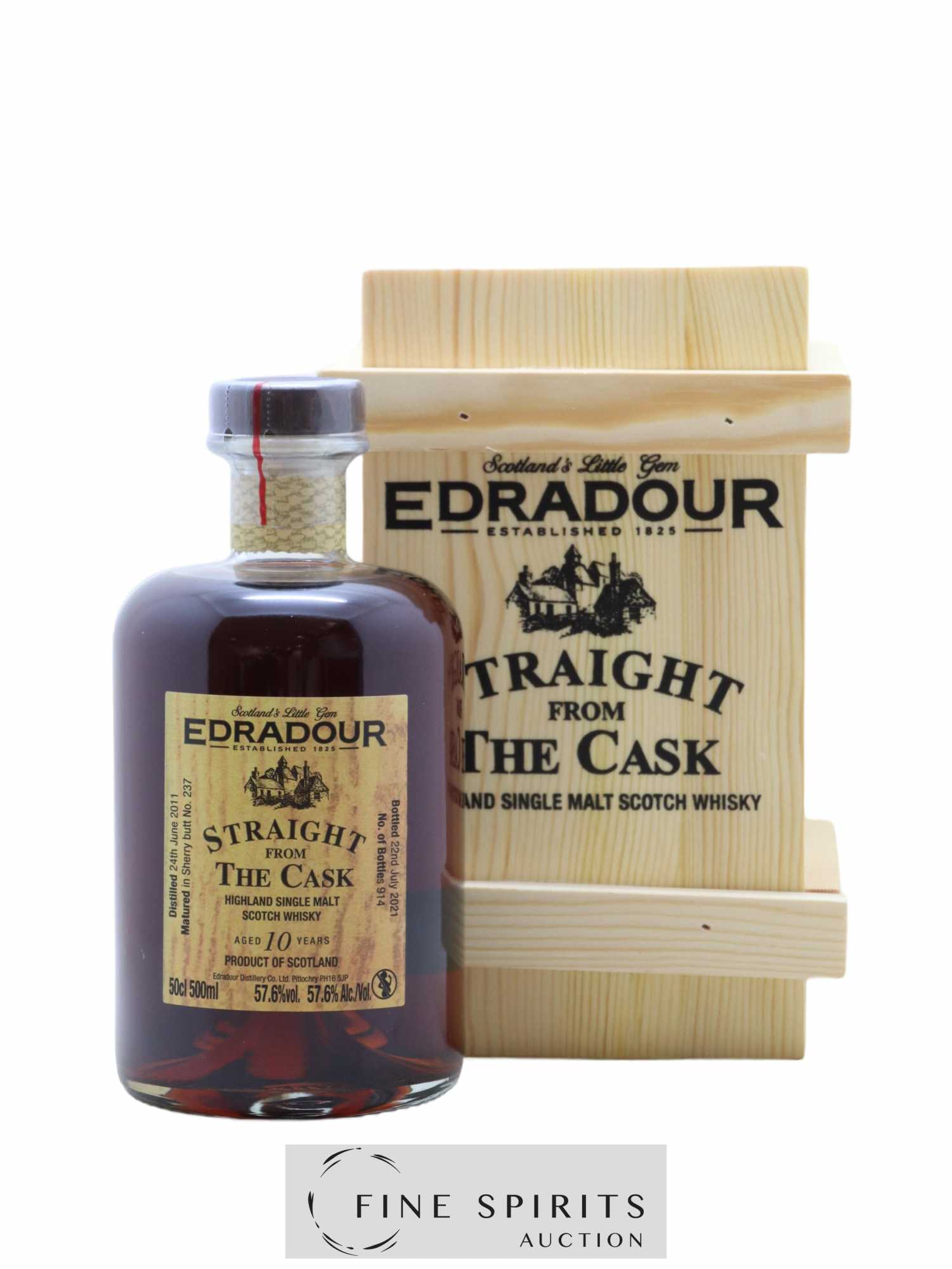 Edradour 10 years 2011 Of. Straight from the Cask Butt n°237 - One of 914 - bottled 2021