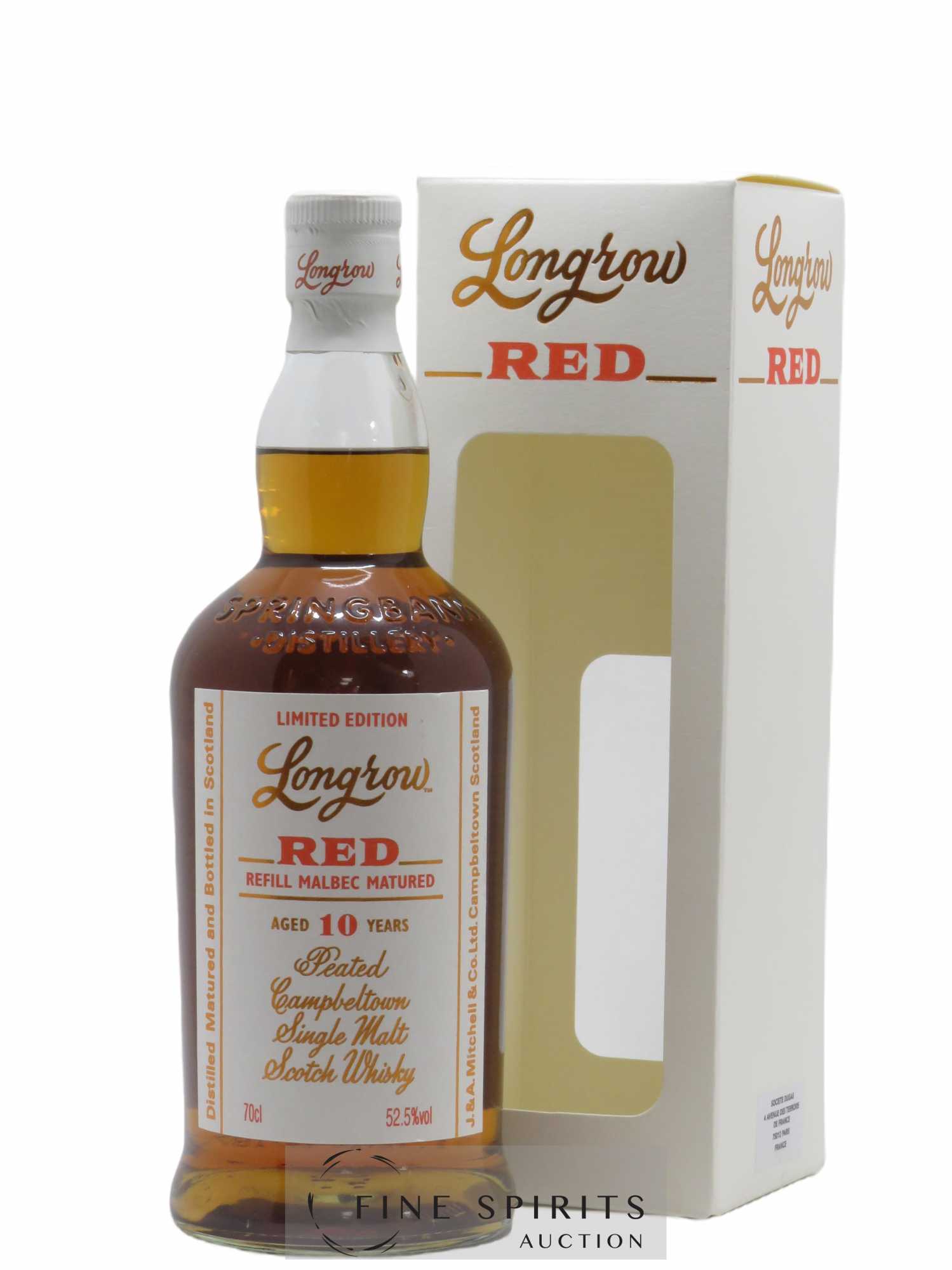 Longrow 10 years Of. Red Peated - Refill Malbec Matured Limited Edition