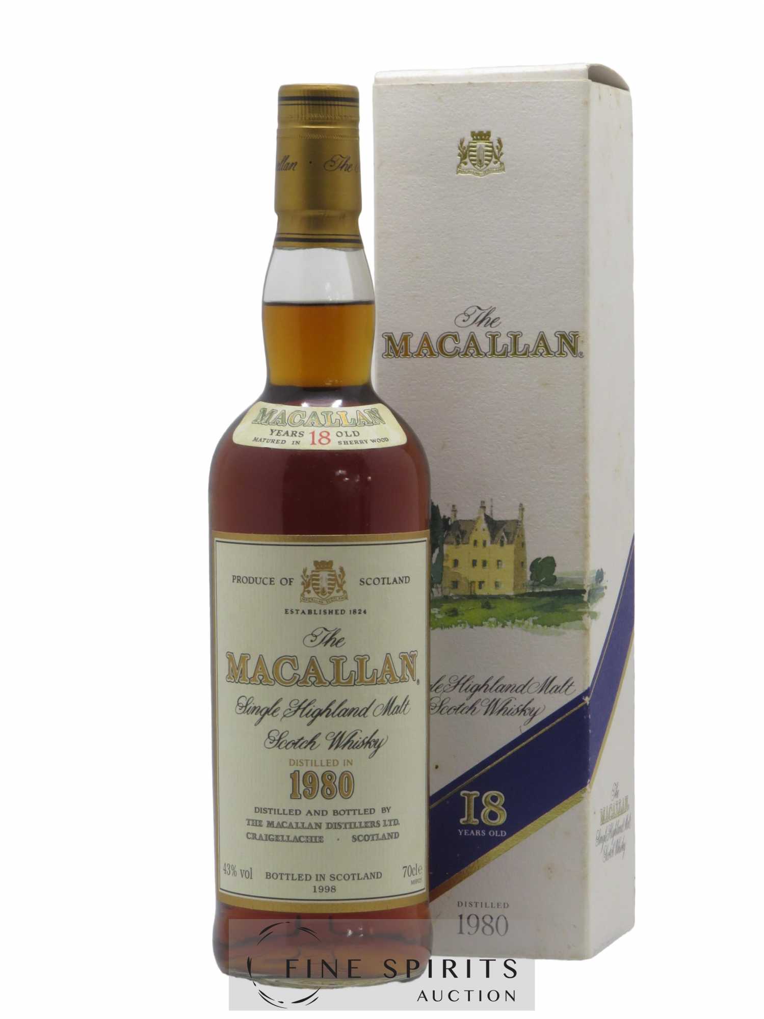 Macallan (The) 18 years 1980 Of. Sherry Wood Matured - bottled 1998