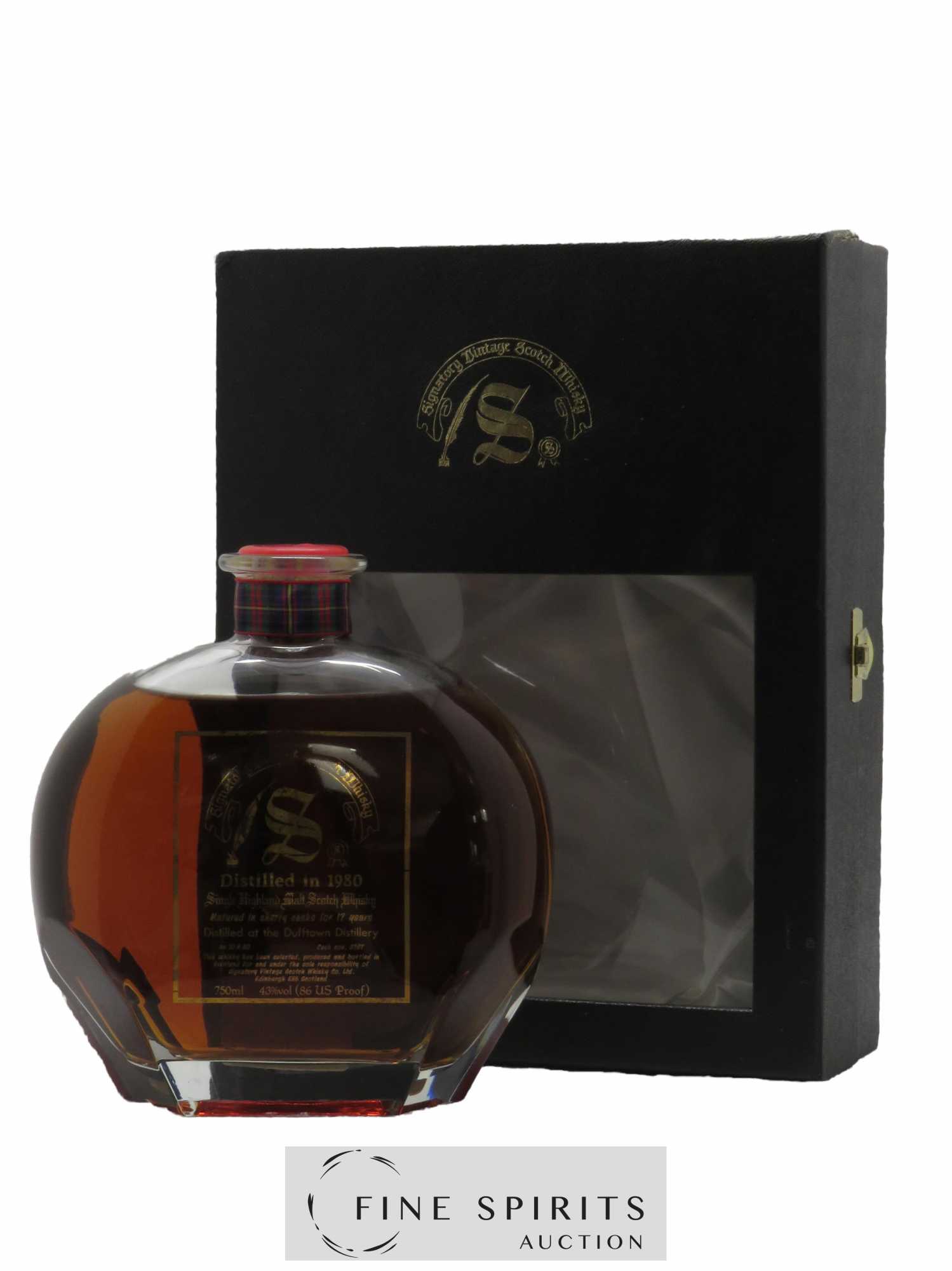 Dufftown 17 years 1980 Signatory Vintage Sherry Cask n°3181 Crystal Decanter