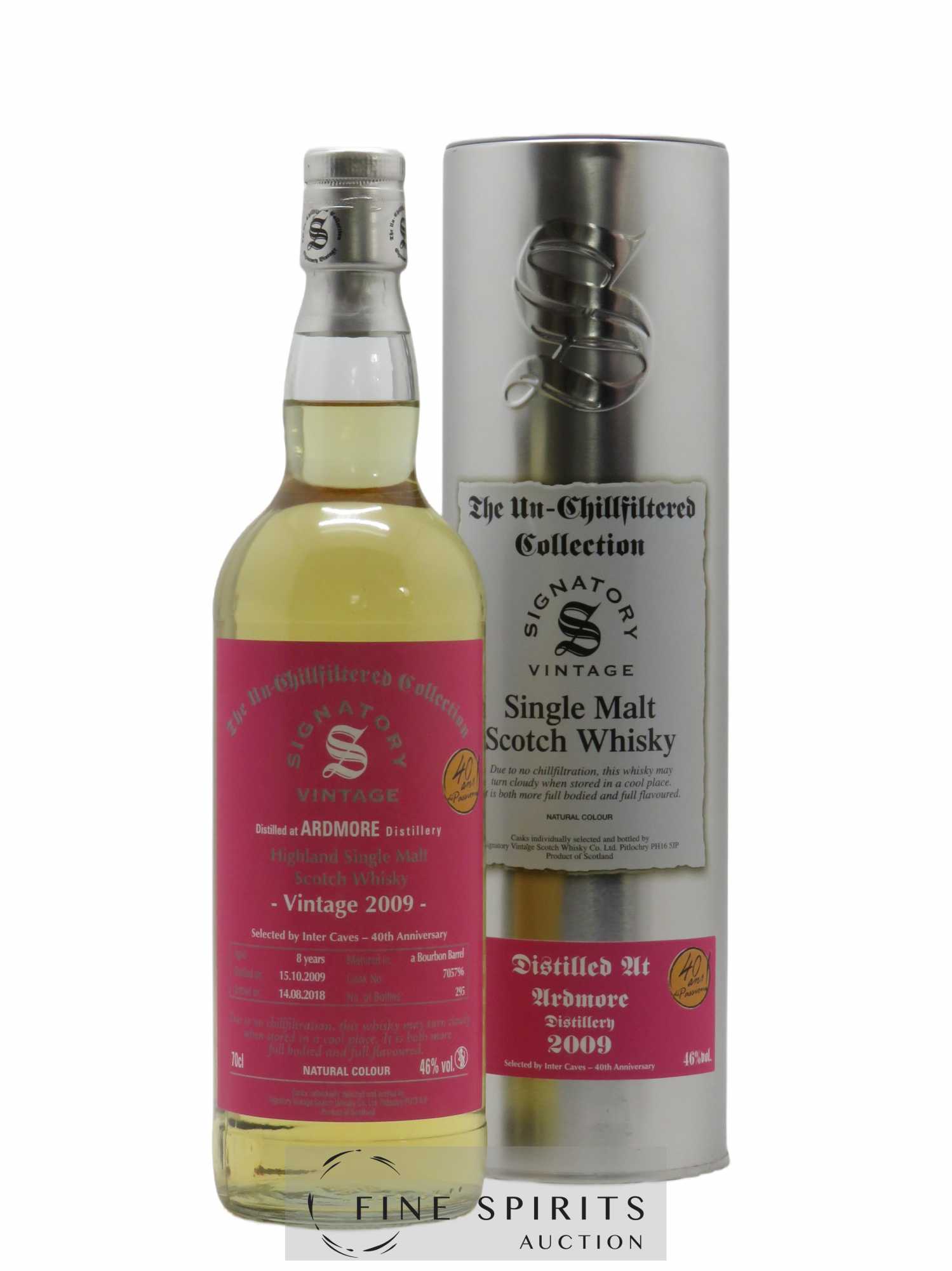 Ardmore 8 years 2009 Signatory Vintage Bourbon Cask n°705796 - bottled 2018 Intercave