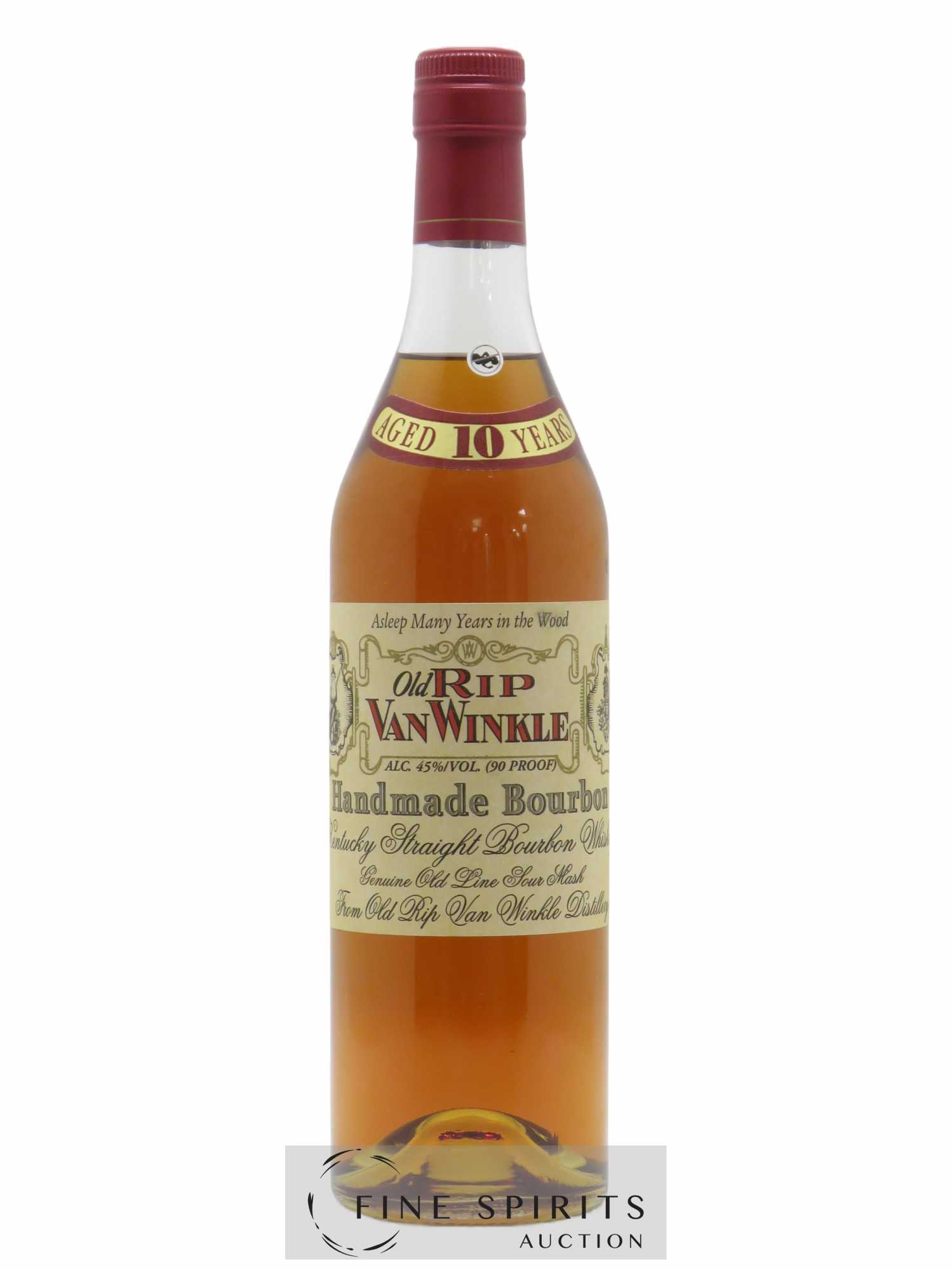 Old Rip Van Winkle 10 years Of. Handmade Bourbon 90 Proof