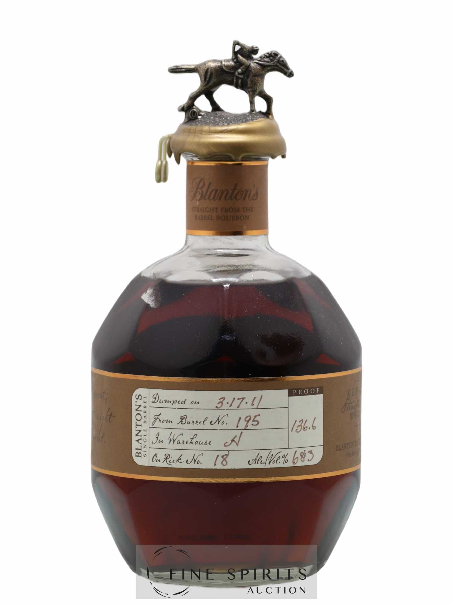 Blanton's Of. Single Barrel n°195 - dumped 2011