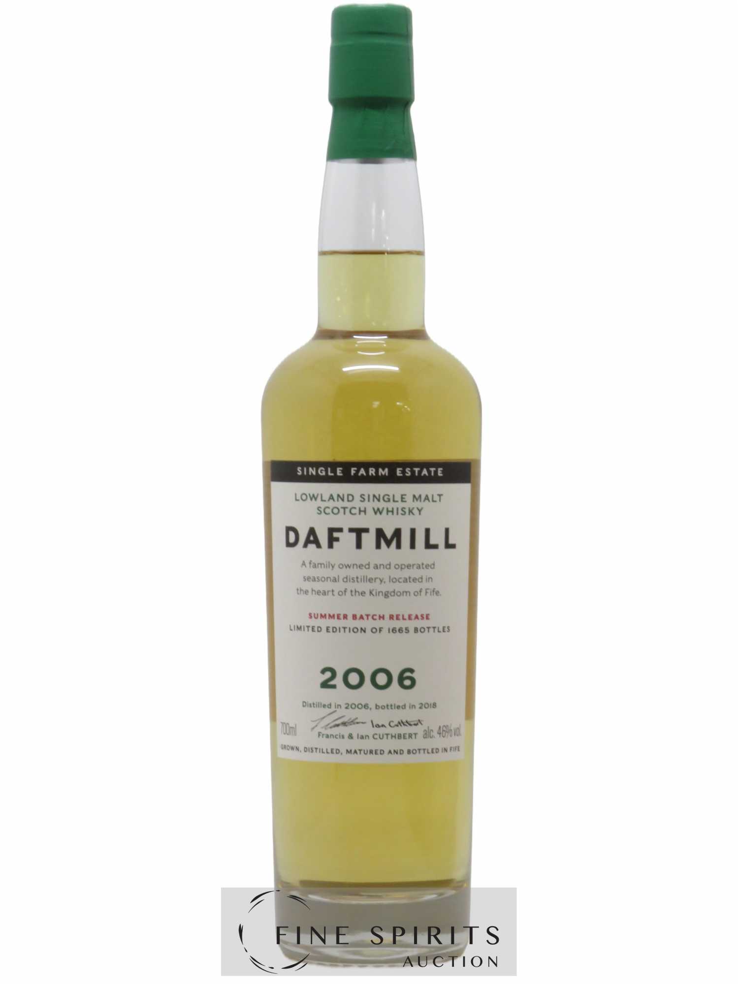 Daftmill 2006 Of. Single Farm Estate Summer Batch Release - bottled 2018 Limited Edition of 1665 bottles