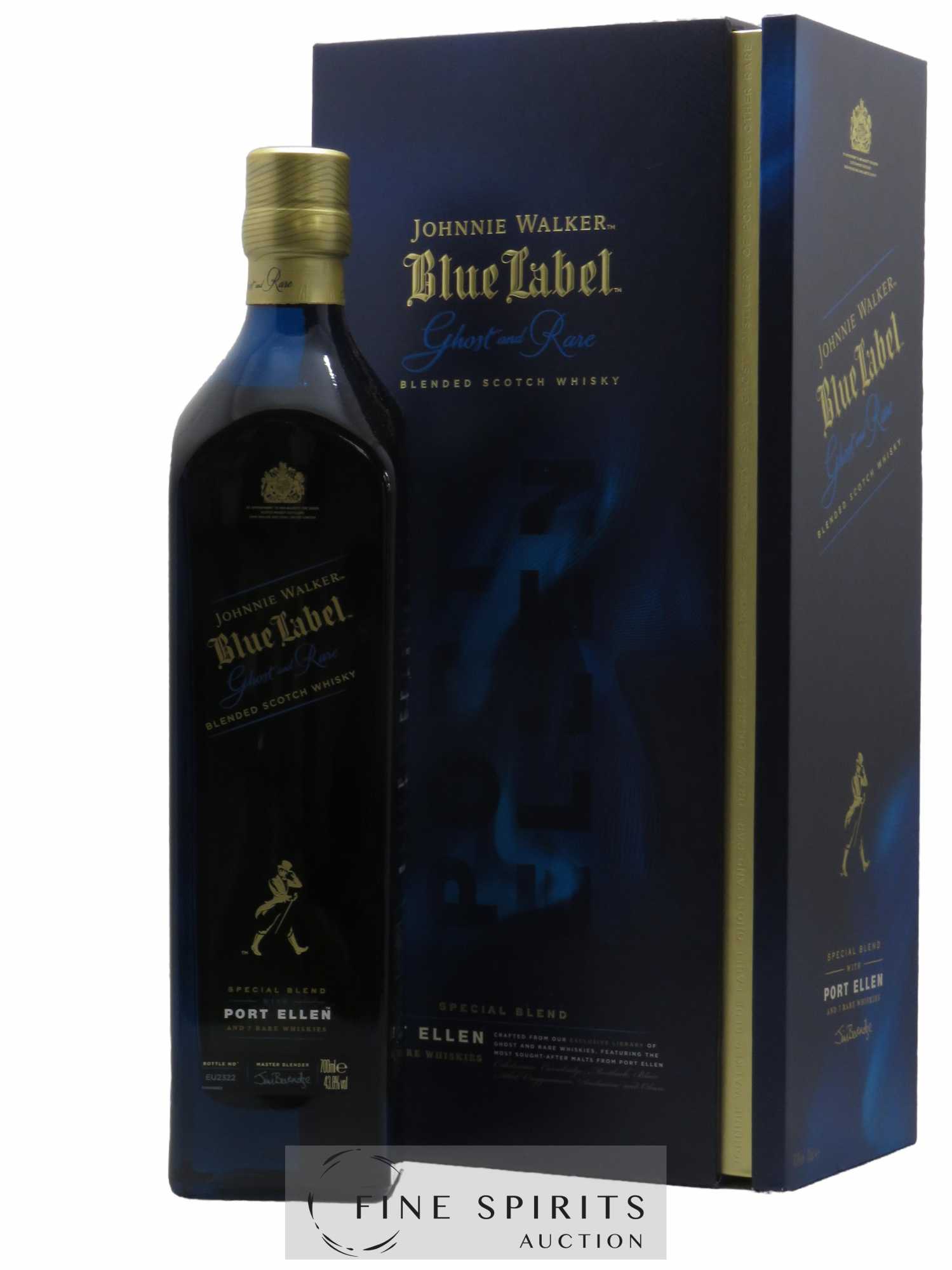 Johnnie Walker Of. Ghost and Rare Port Ellen and 7 Rare Whiskies Blue Label - Special Blend (70 cl.)