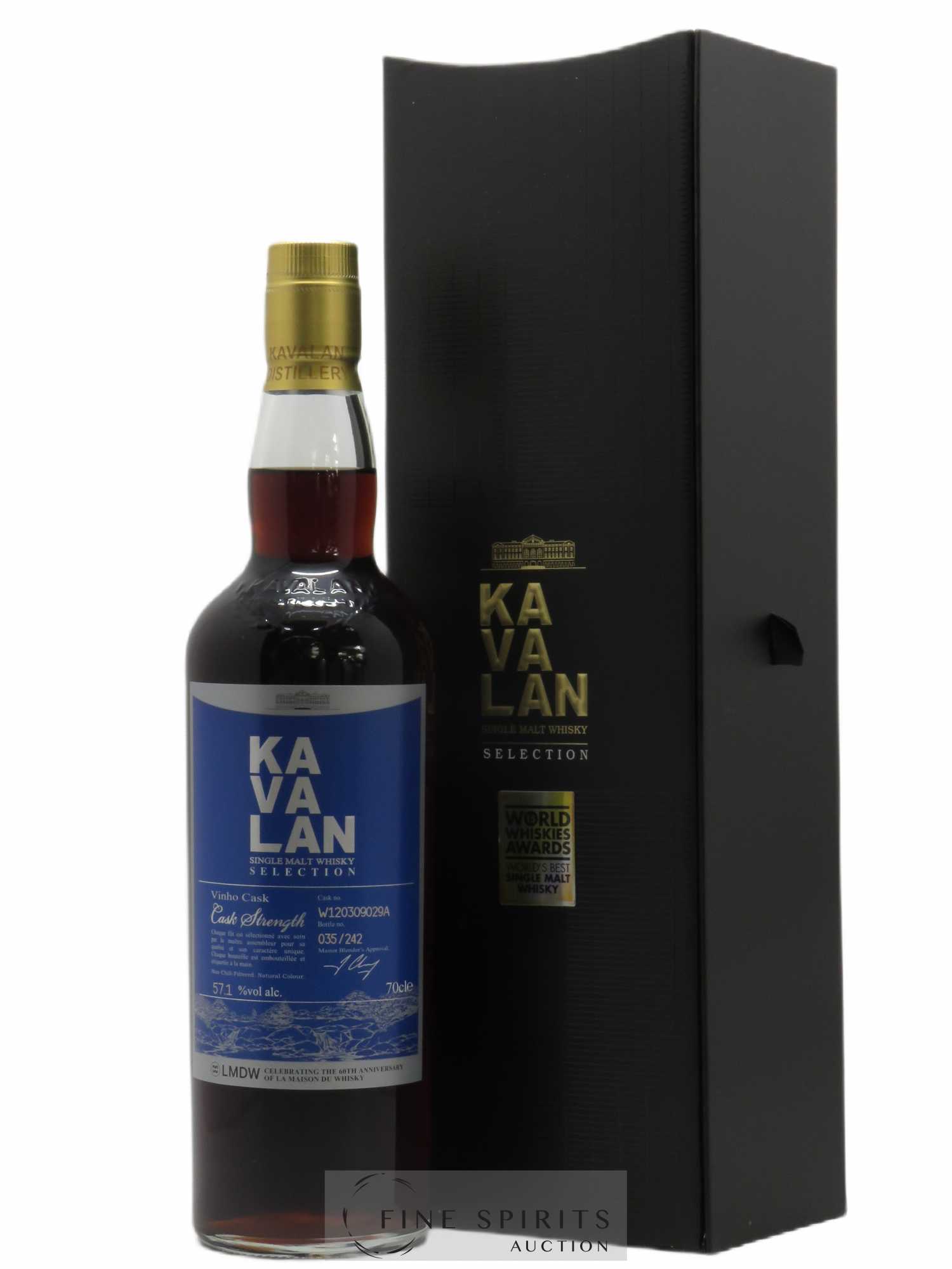 Kavalan Of. Selection Vinho Cask n°W120309029A - One of 242 - bottled 2016 LMDW 60th Anniversary Cask Strength