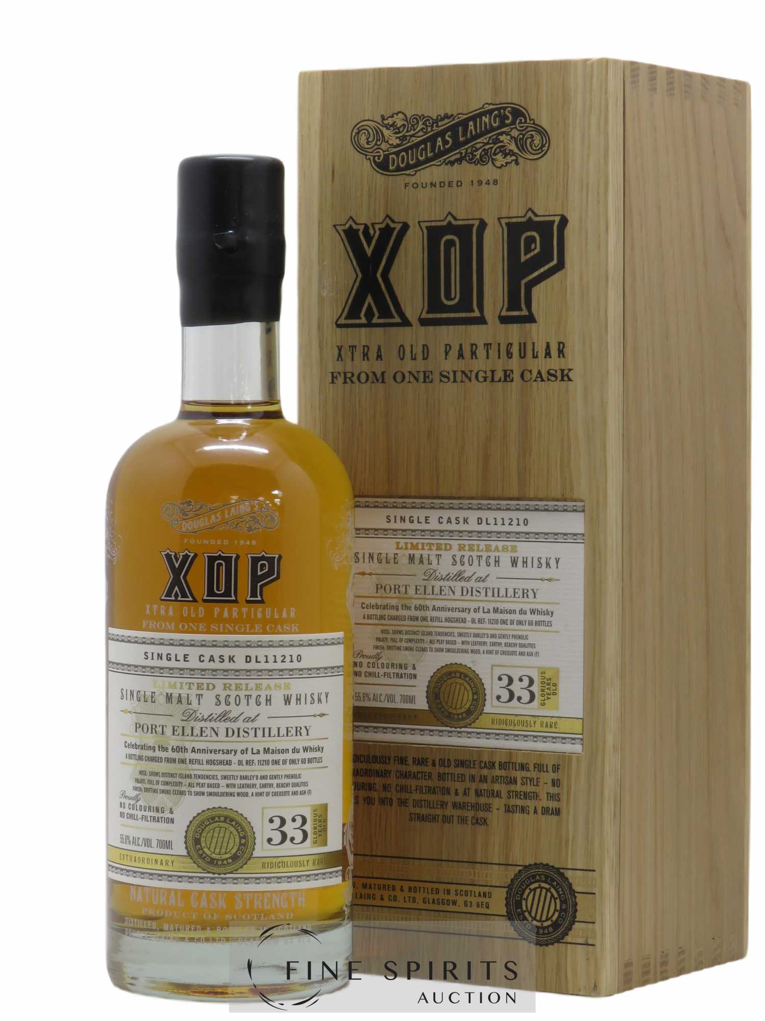 Port Ellen 33 years Douglas Laing Xtra Old Particular Single Cask DL11210 LMDW 60th Anniversary Limited Release of 60 bottles