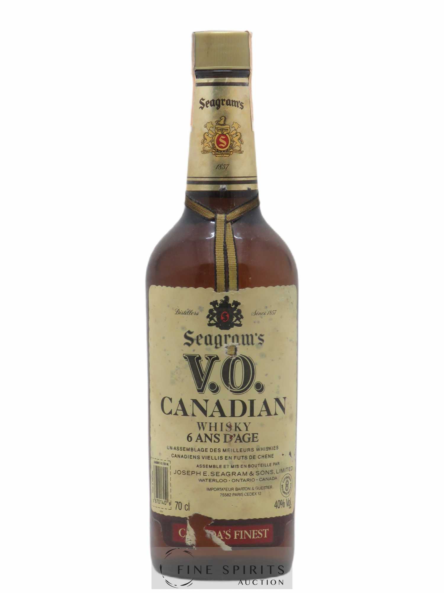 Seagram's 6 years Of. V.O. Canadian Futs de chêne