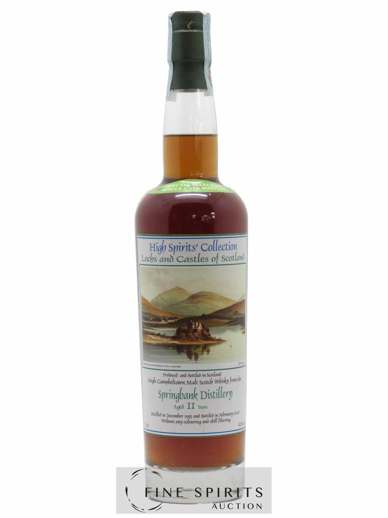 Springbank 11 years 1995 Of. Lochs and Castles One of 51 bottles - bottled 2007 High Spirit's Collection