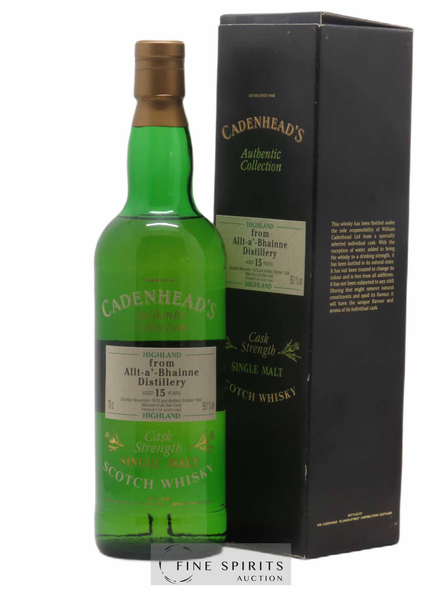 Allt-a-Bhainne 15 years 1979 Cadenhead's Cask Strength - bottled 1995 Authentic Collection