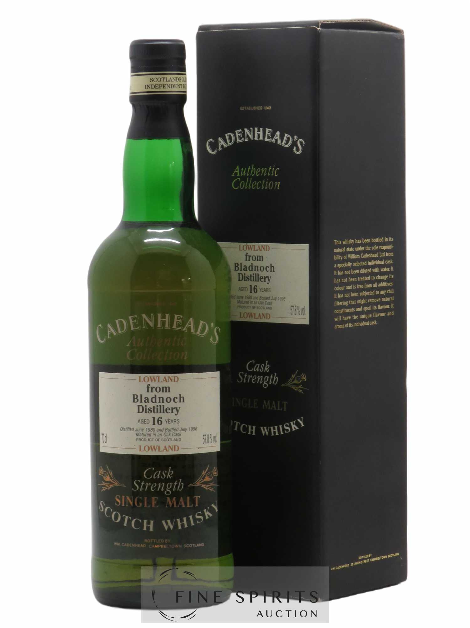 Bladnoch 16 years 1980 Cadenhead's Cask Strength - bottled 1996 Authentic Collection