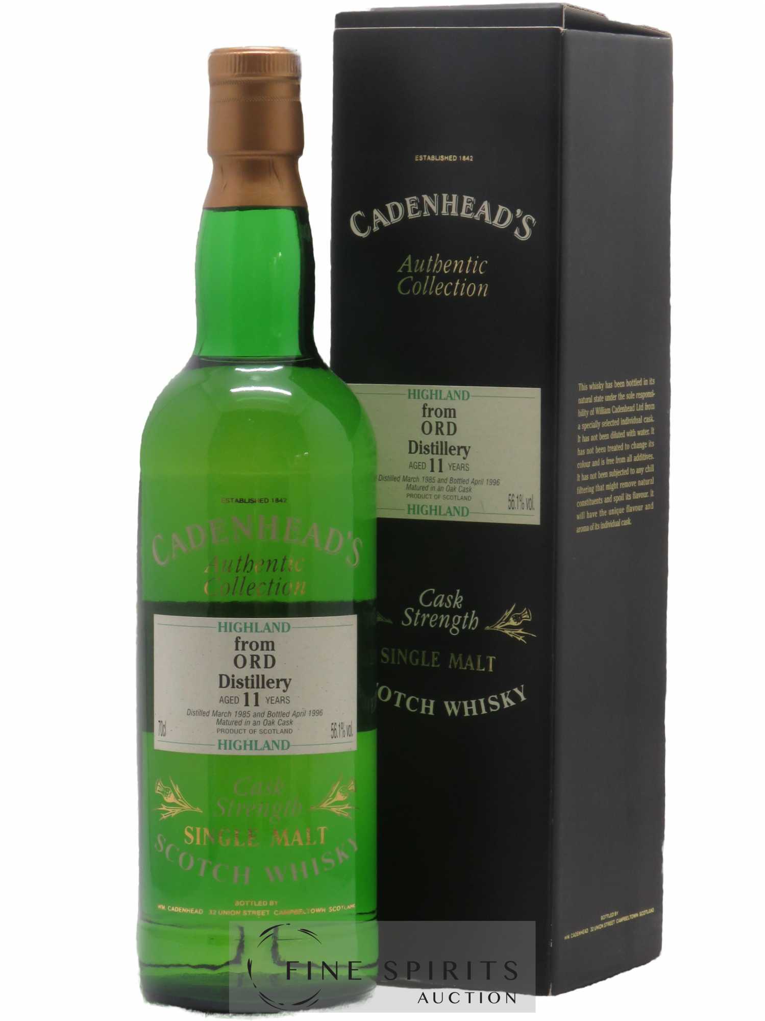 Ord 11 years 1985 Cadenhead's Cask Strength - bottled 1996 Authentic Collection