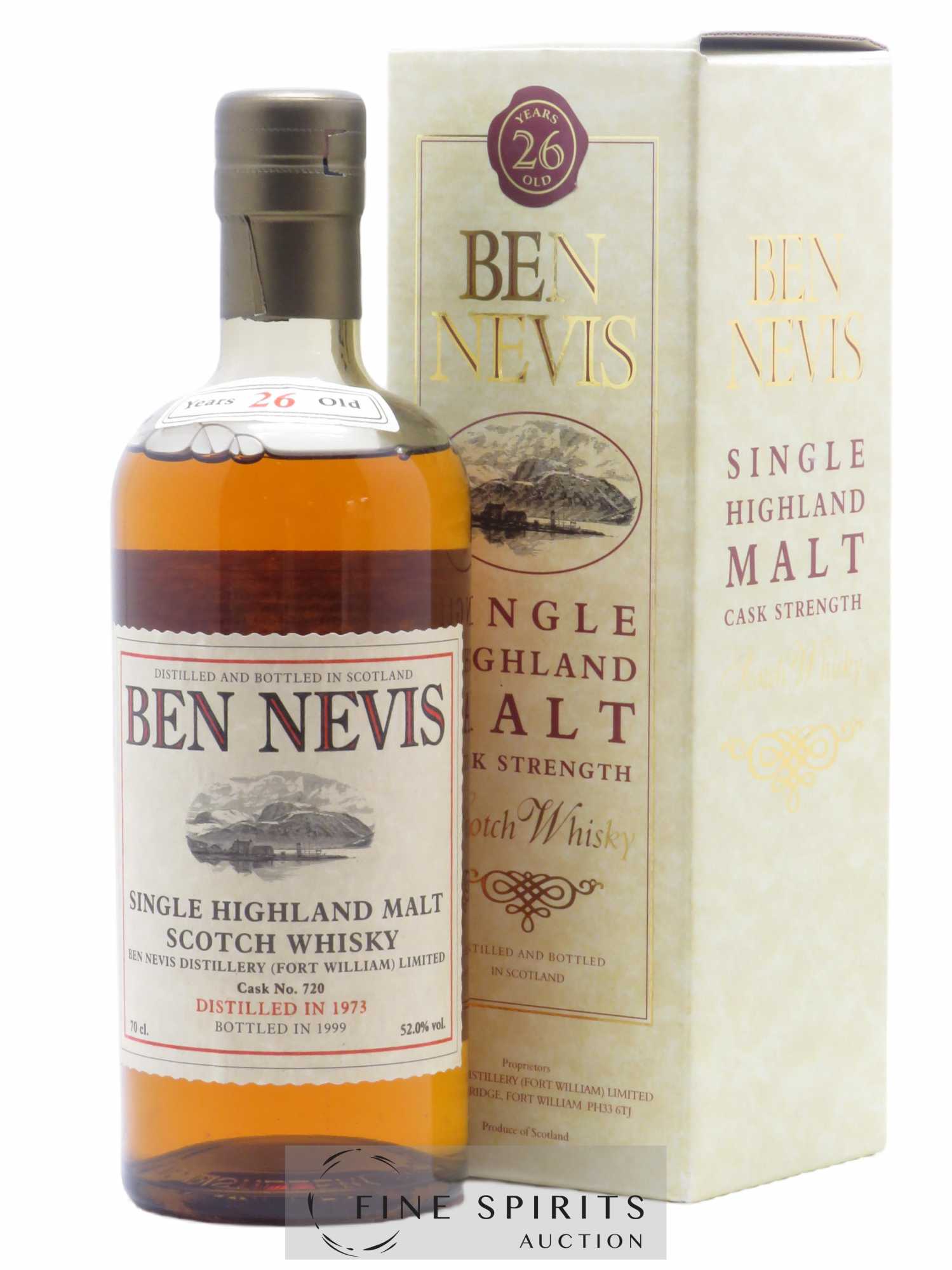 Ben Nevis 26 years 1973 Of. Cask n°720 - bottled 1999