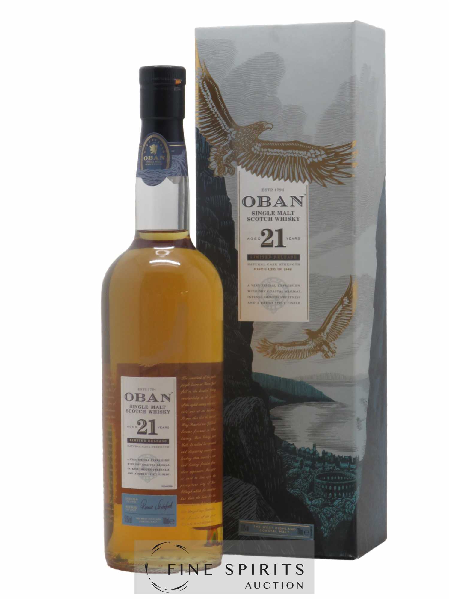 Oban 21 years 1996 Of. Natural Cask Strength bottled 2018 Limited Release